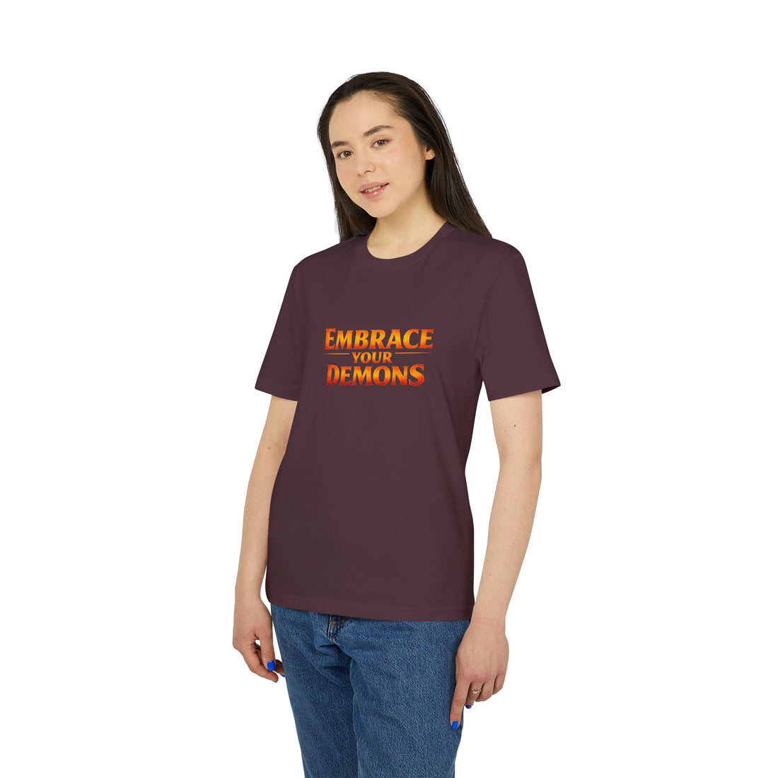 Embrace Your Demons T-Shirt — Small Flame Big Courage Graphic Tee