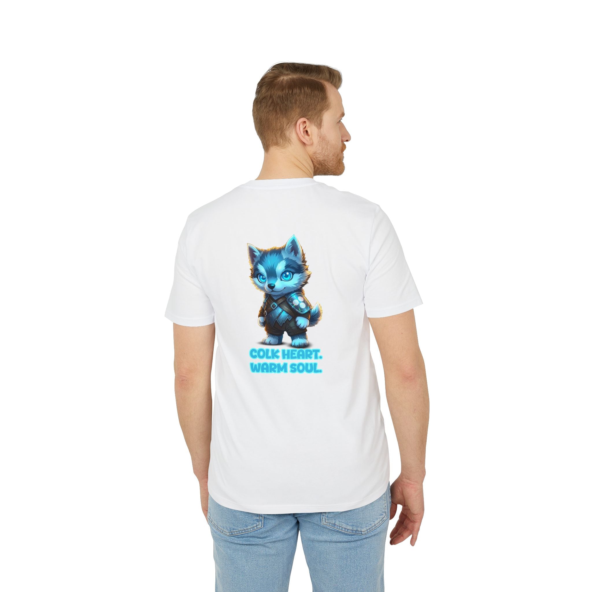 Embrace Your Demons T-Shirt — Cute Blue Fox 'Cold Heart, Warm Soul' Graphic Tee