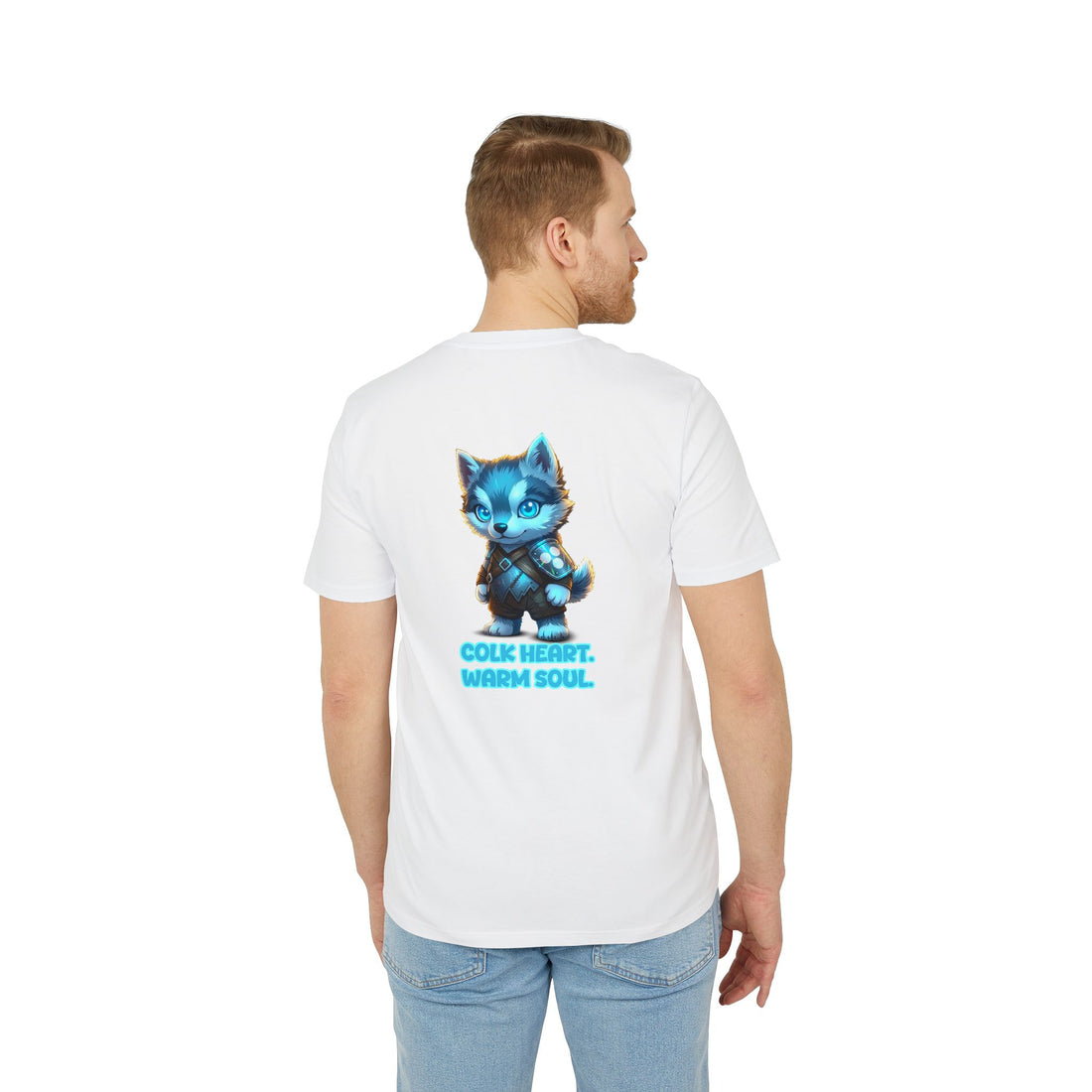 Embrace Your Demons T-Shirt — Cute Blue Fox 'Cold Heart, Warm Soul' Graphic Tee