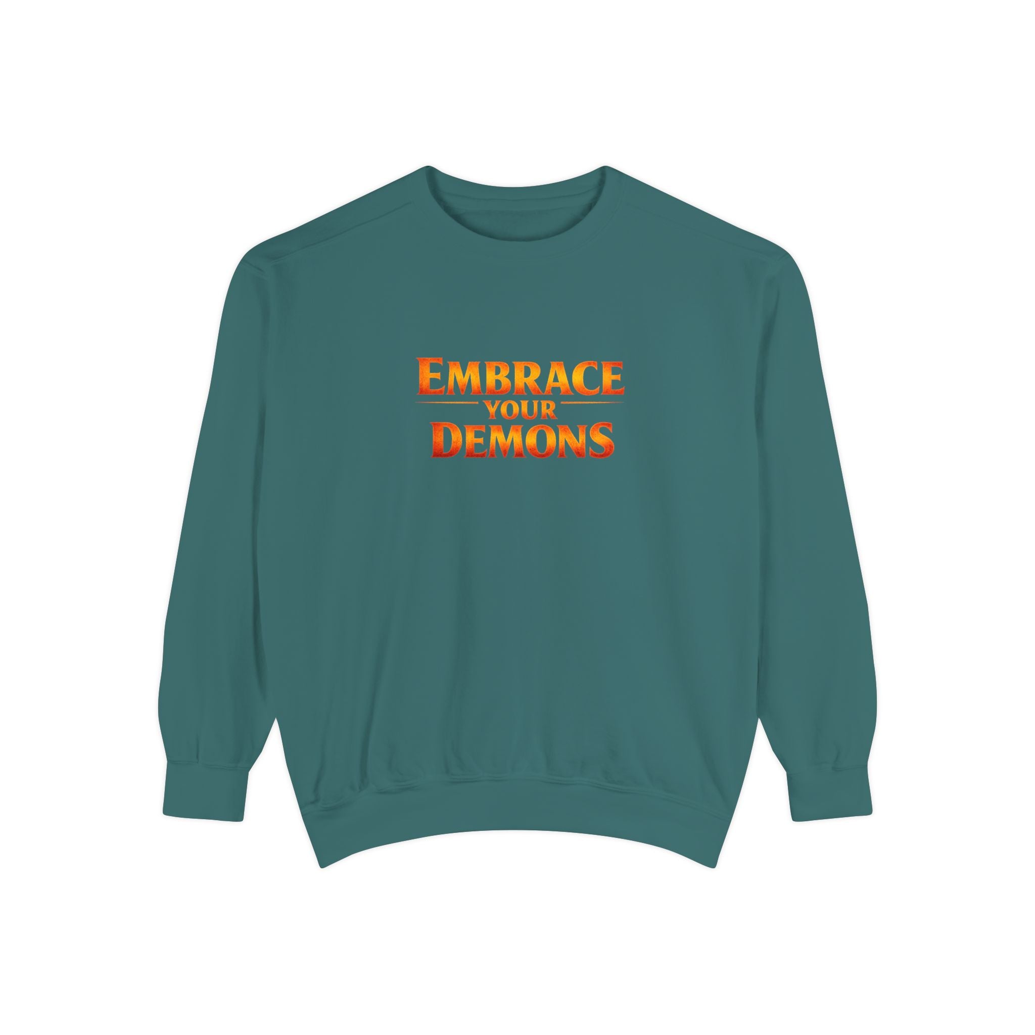 Embrace Your Demons Sweatshirt — Angel Warrior Graphic Crewneck