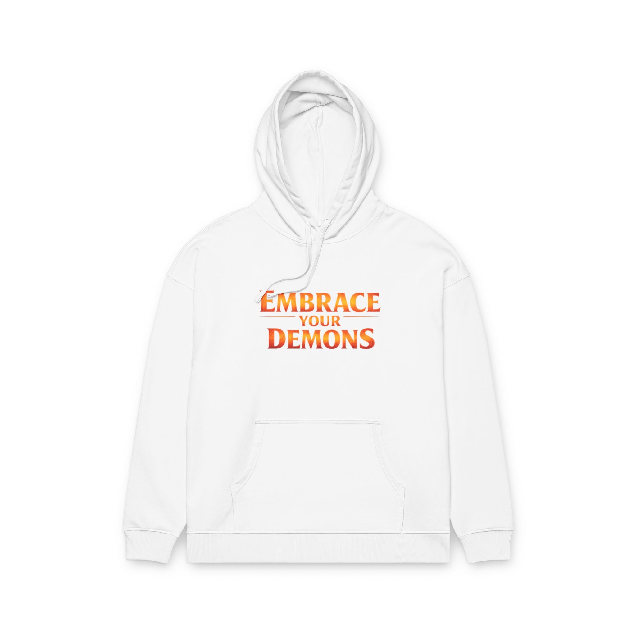Embrace Your Demons Hoodie — Graphic Organic Relaxed Pullover