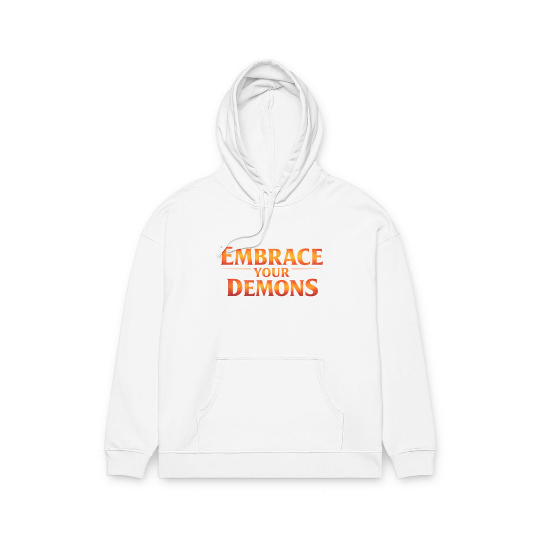 Embrace Your Demons Hoodie — Graphic Organic Relaxed Pullover