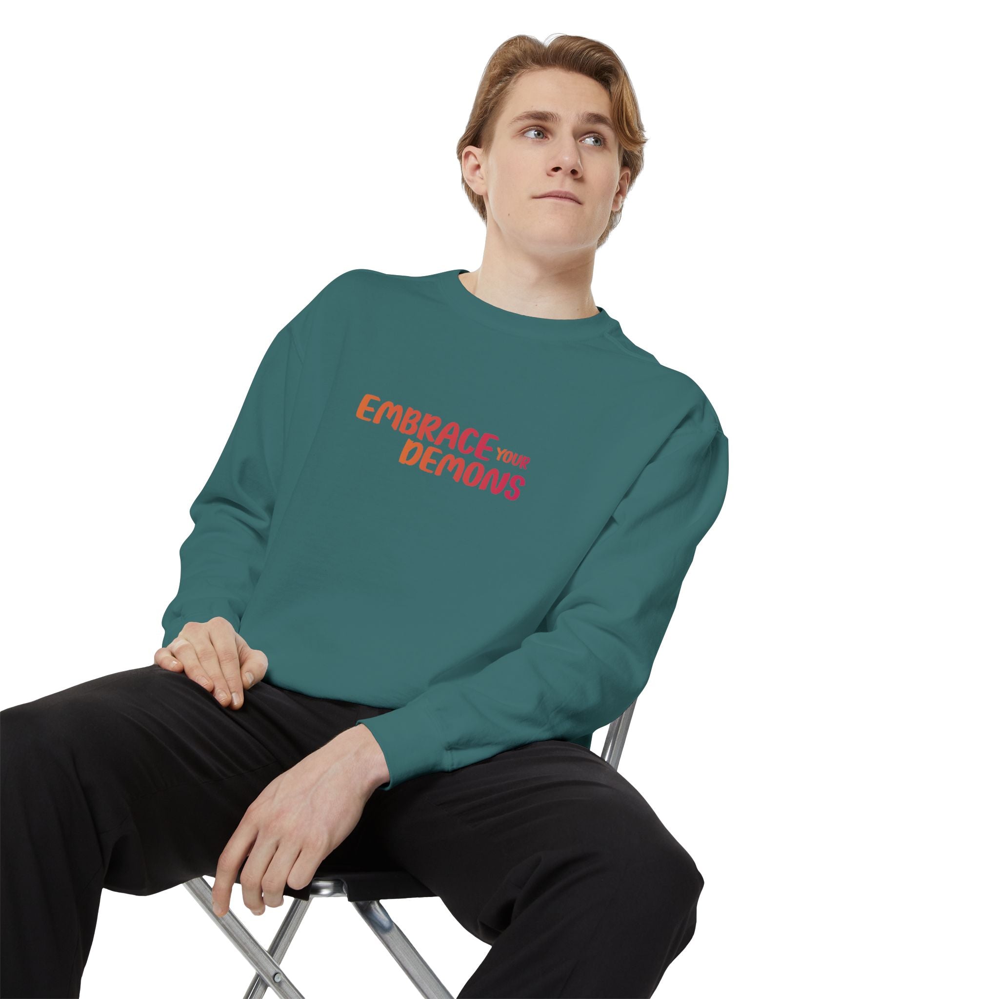 Embrace Your Demons Sweatshirt — Spiritual Fox Art Crewneck