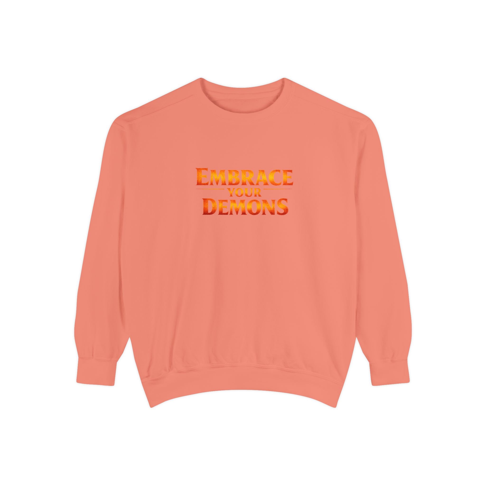 Embrace Your Demons Sweatshirt — Angel Warrior Graphic Crewneck