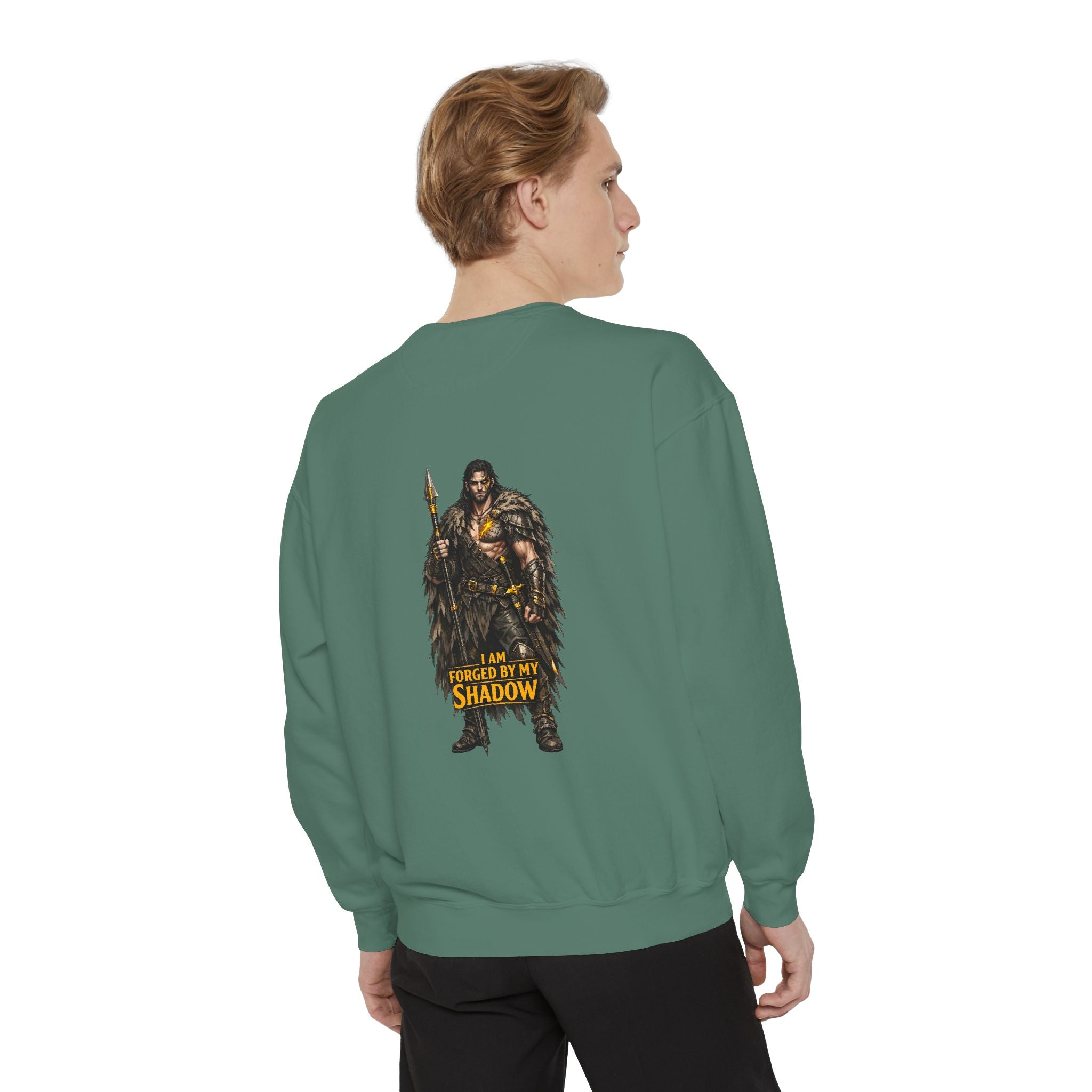 Forged by My Shadow Sweatshirt — Viking Warrior Graphic Crewneck
