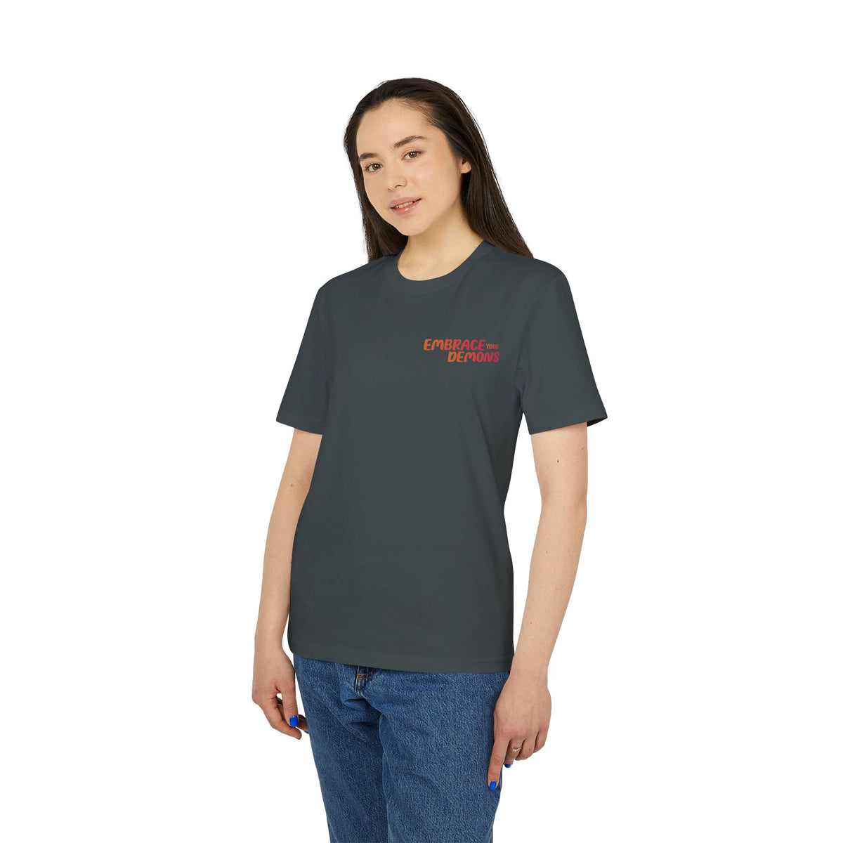 Embrace Your Demons T-Shirt — Gothic Demon Rider Graphic Tee