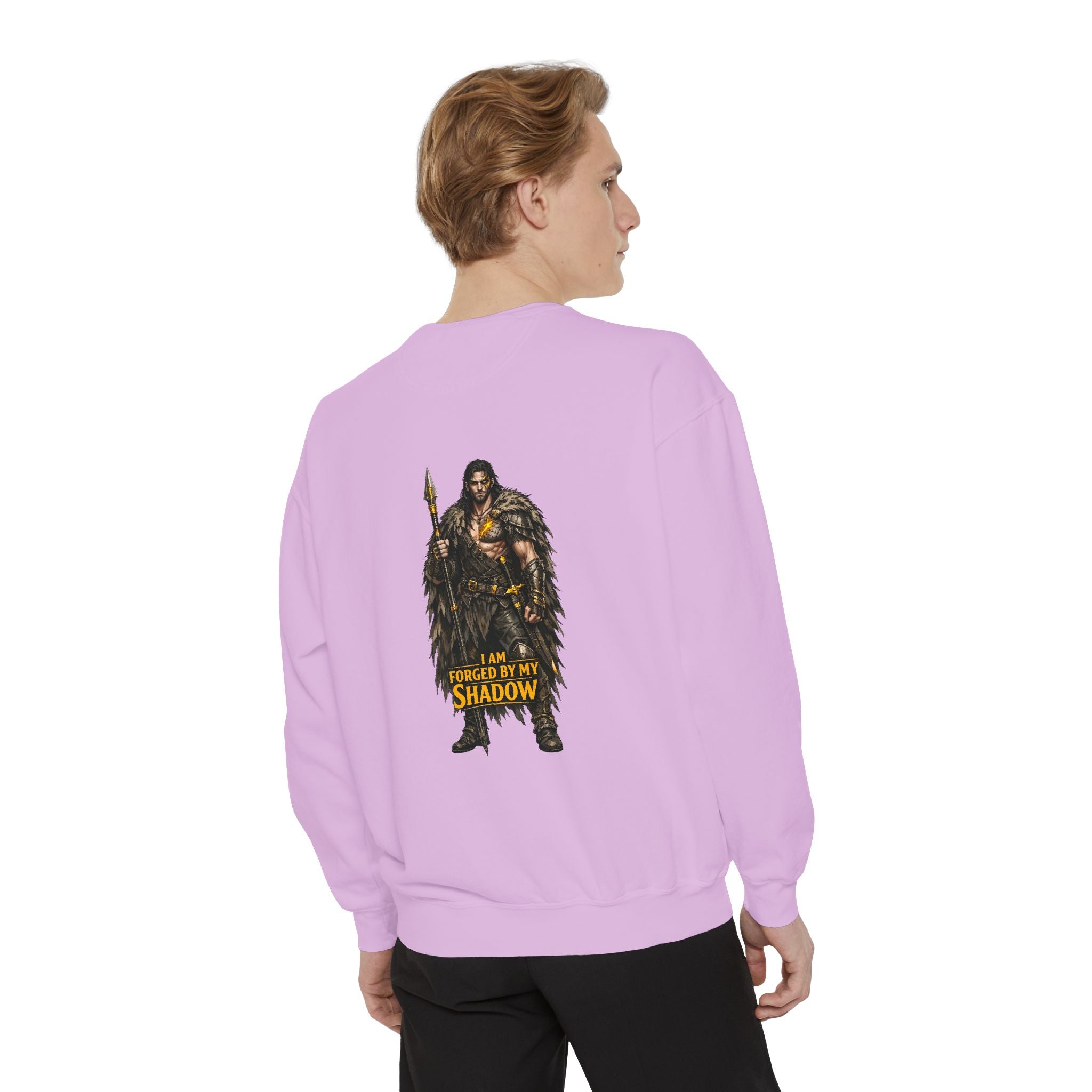 Forged by My Shadow Sweatshirt — Viking Warrior Graphic Crewneck
