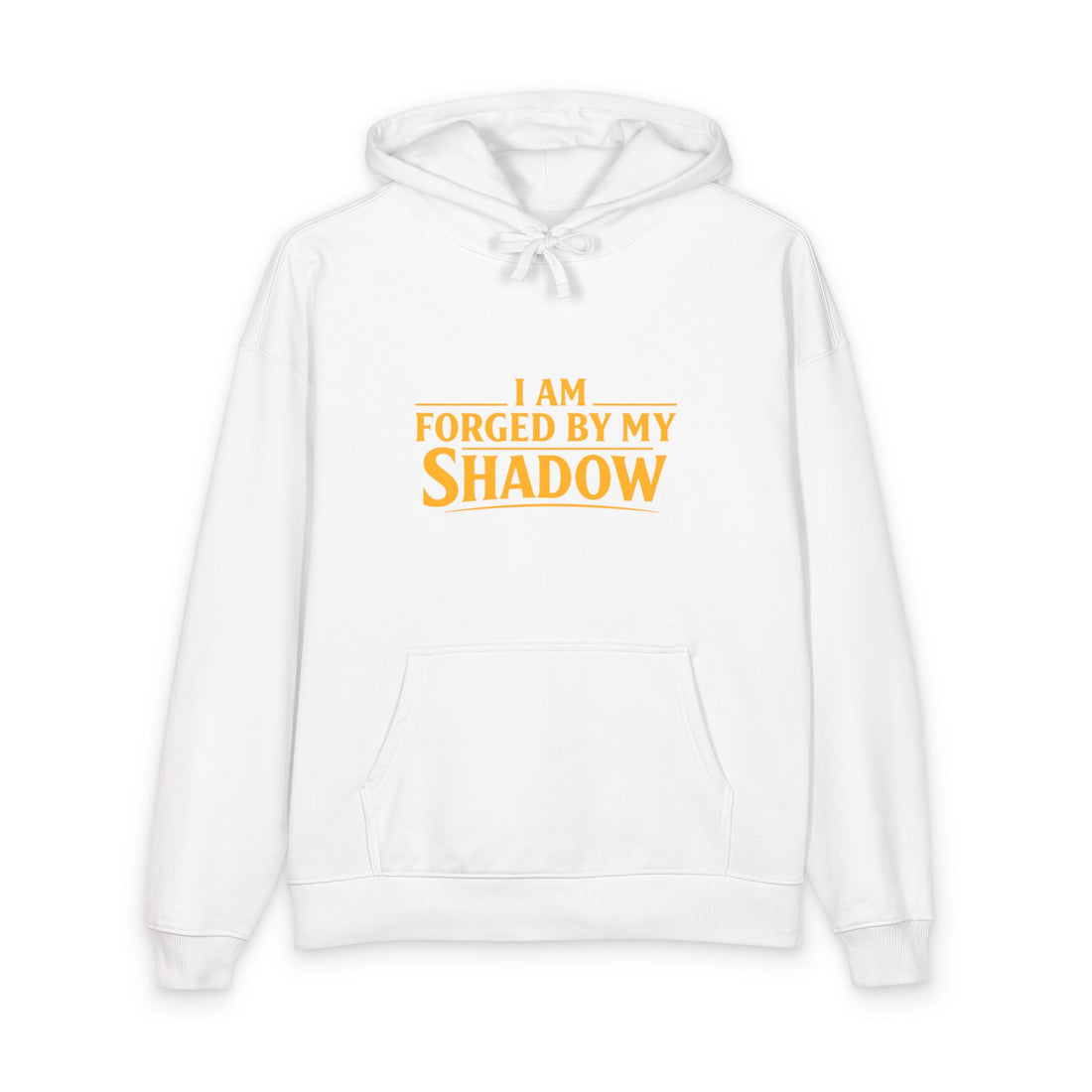Angel Knight Hoodie — “I Am Forged by My Shadow” Graphic Pullover