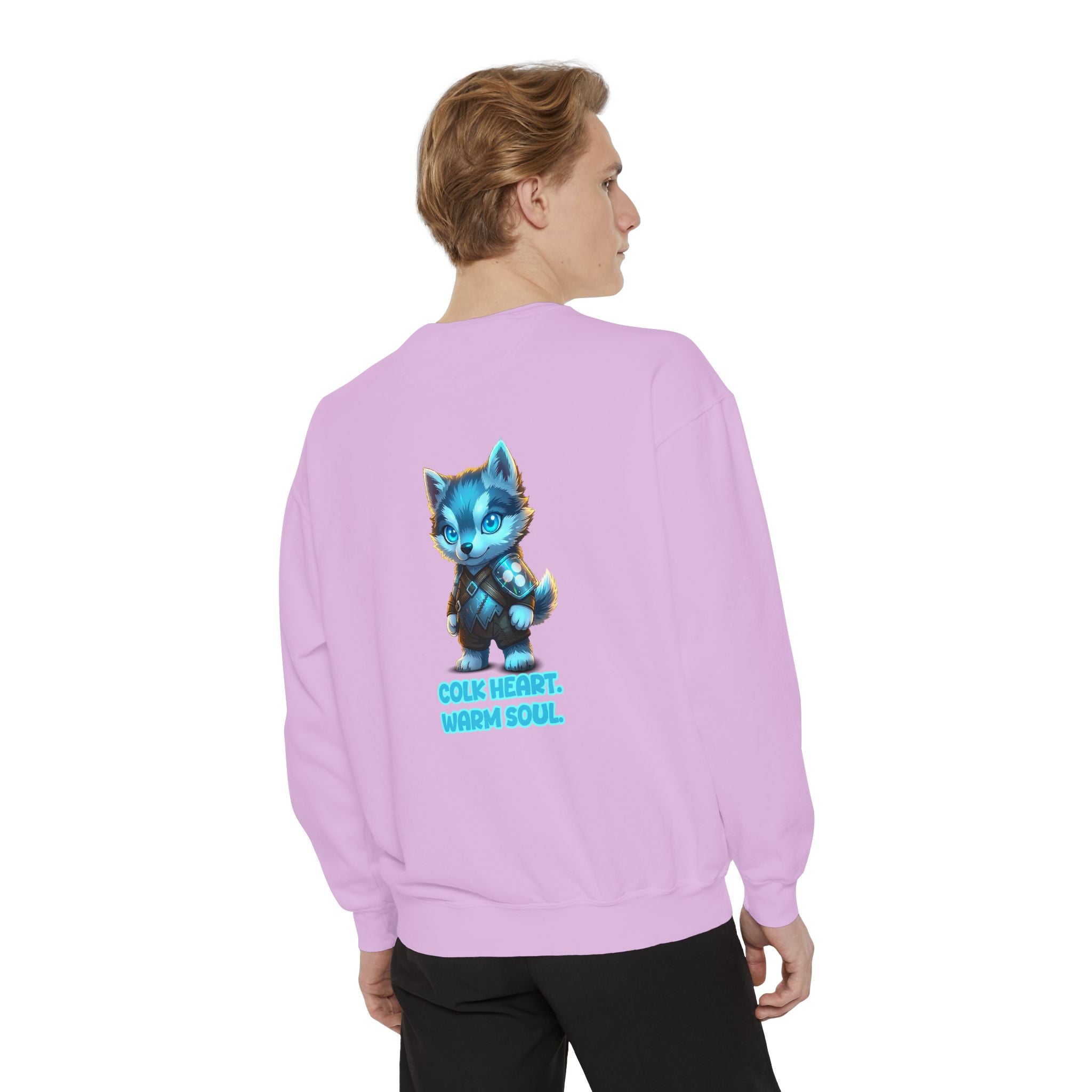 Embrace Your Demons Sweatshirt — "Cold Heart, Warm Soul" Cat Graphic Sweatshirt