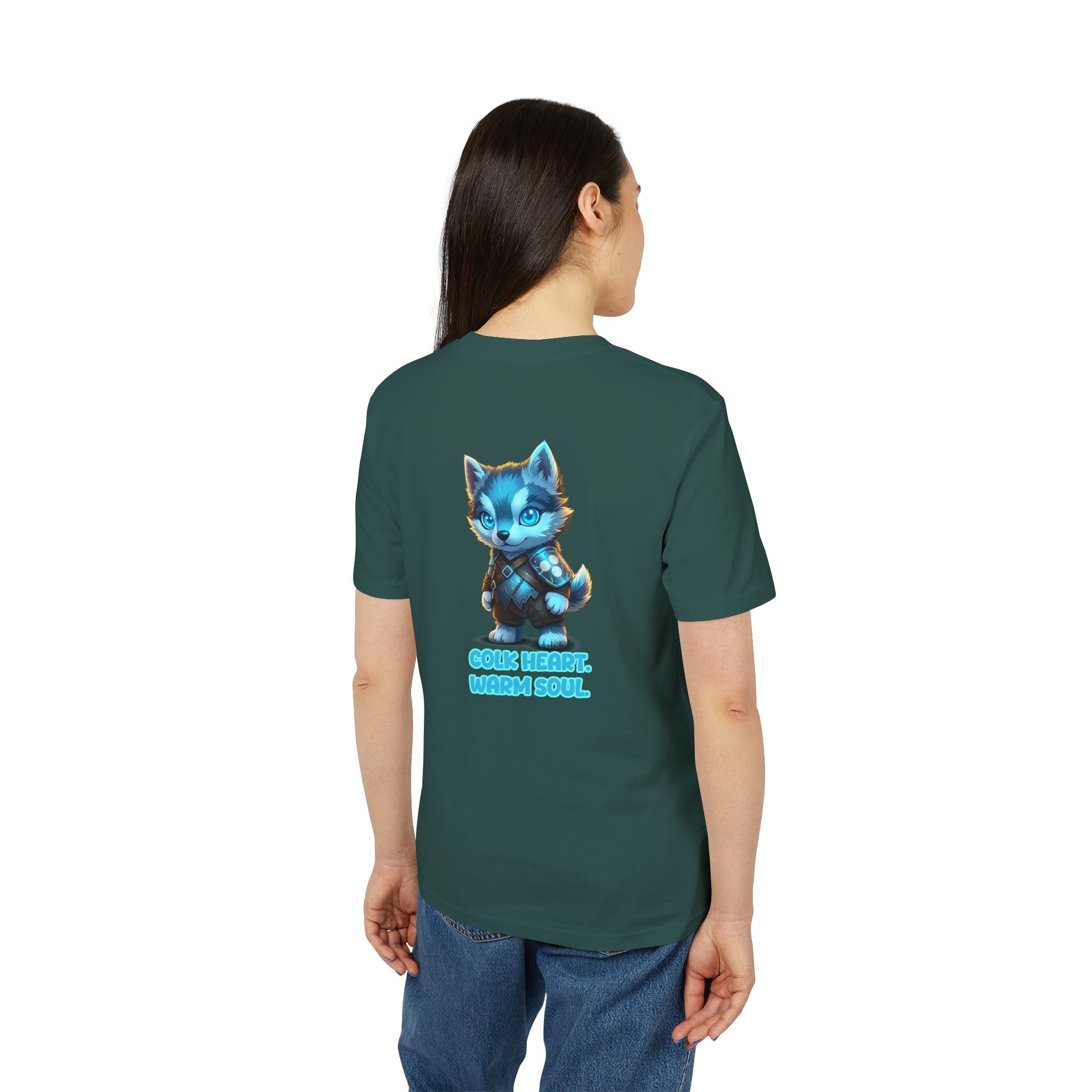 Embrace Your Demons T-Shirt — Cute Blue Fox 'Cold Heart, Warm Soul' Graphic Tee