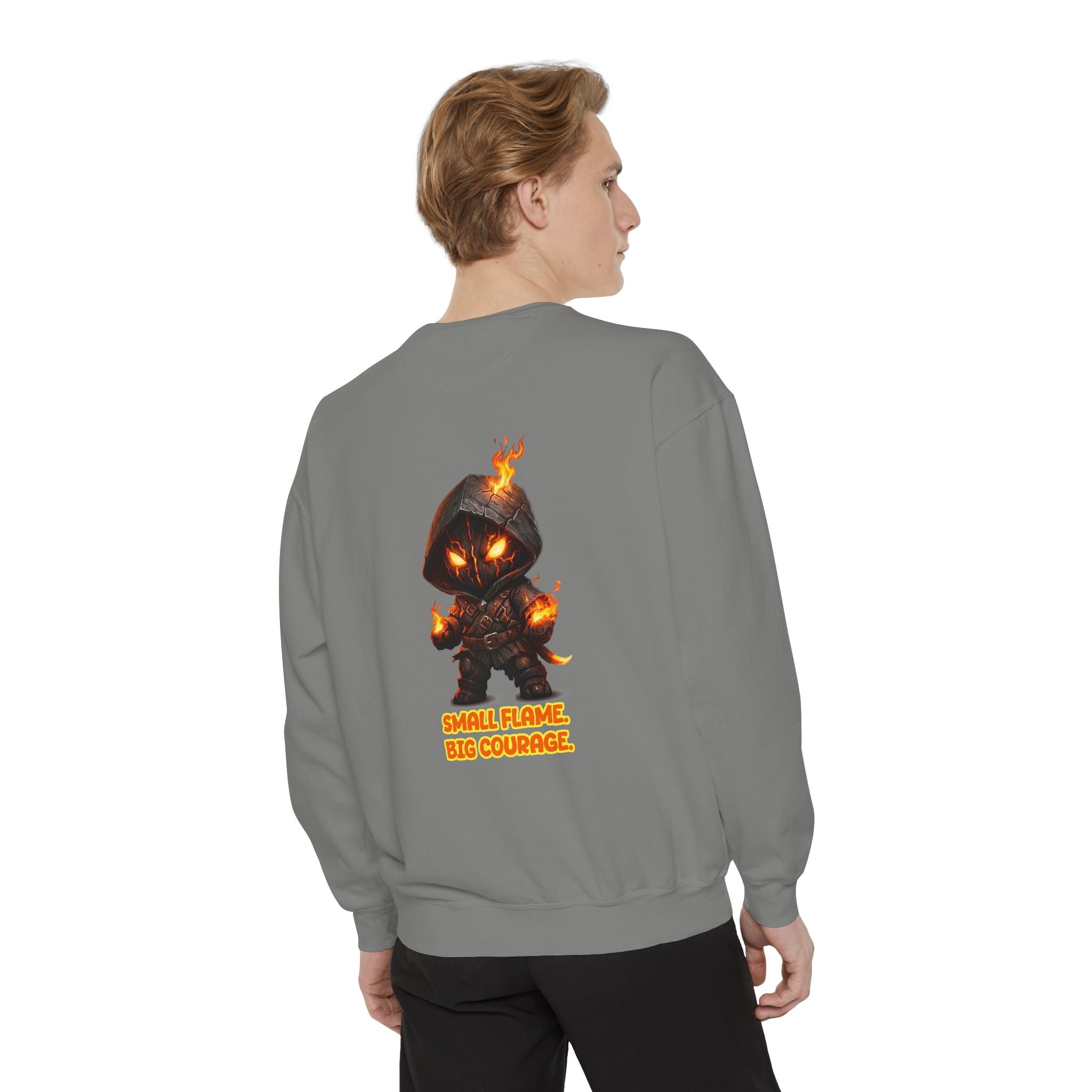 Embrace Your Demons Sweatshirt — Small Flame, Big Courage Graphic Crewneck