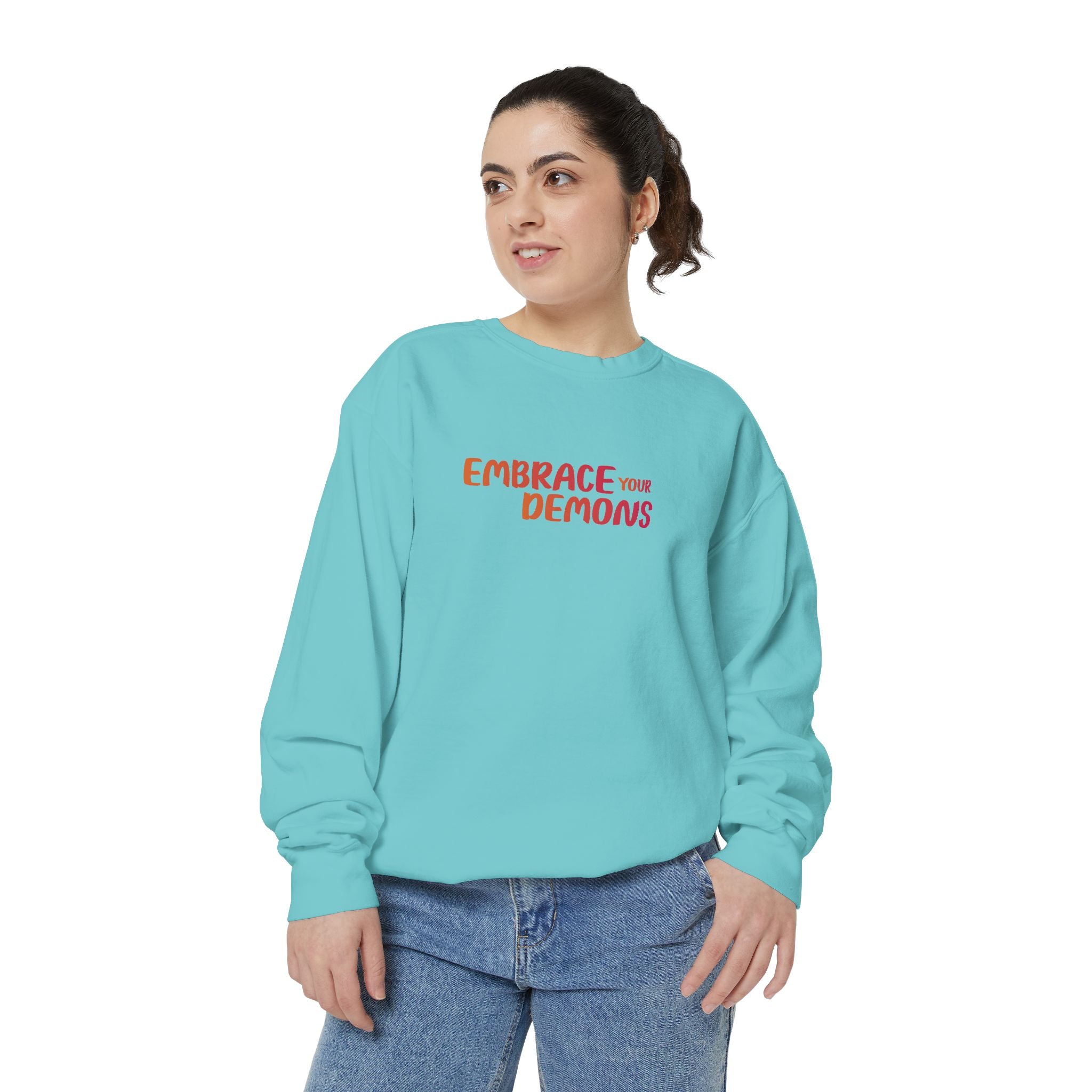Embrace Your Demons Sweatshirt — Samurai Warrior Graphic Crewneck