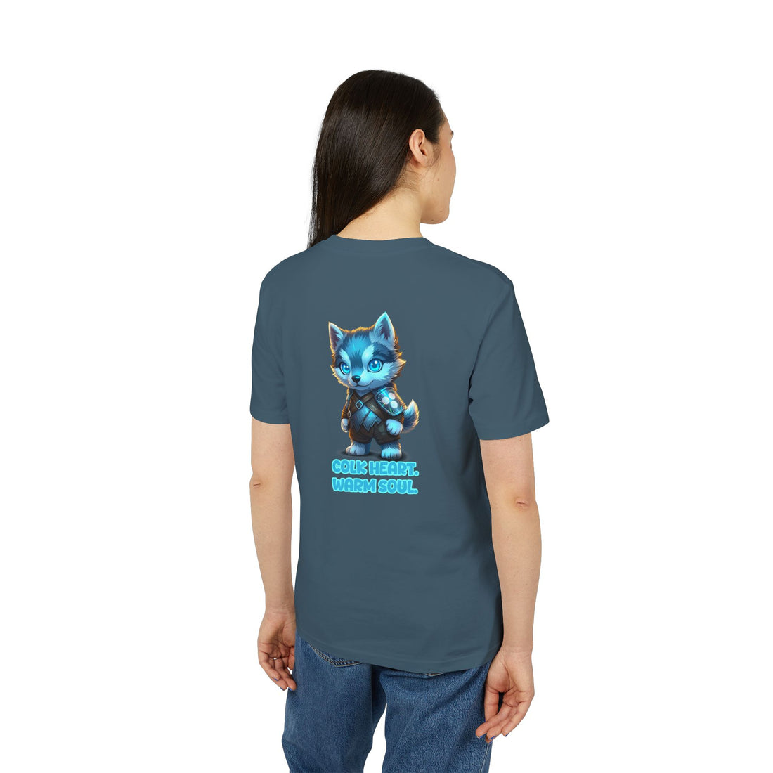 Embrace Your Demons T-Shirt — Cute Blue Fox 'Cold Heart, Warm Soul' Graphic Tee