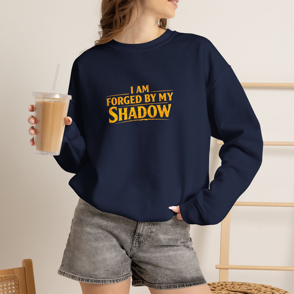 Embrace Your Demons Unisex Crewneck Sweatshirt Fantasy Warrior Graphic