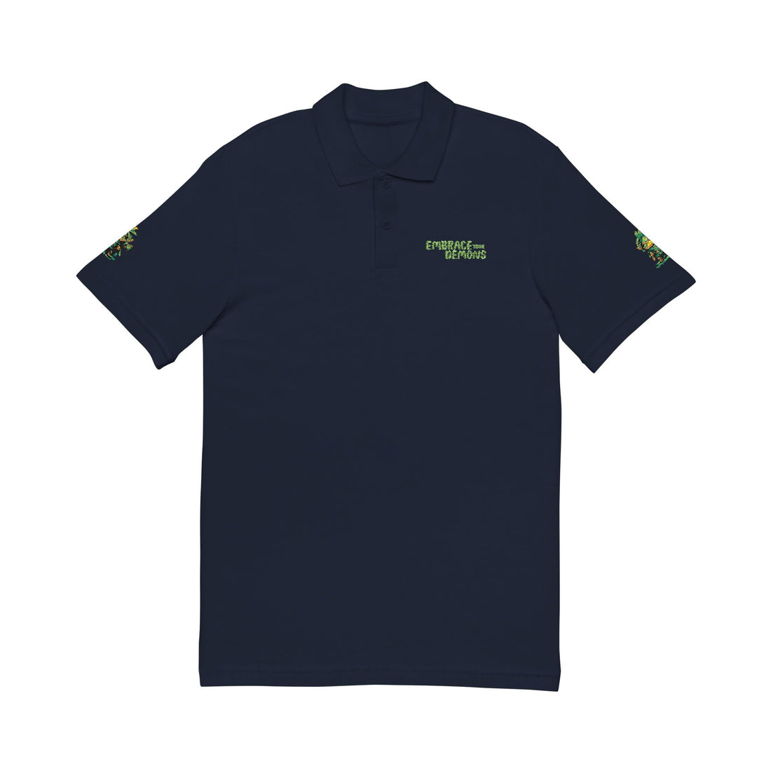 Embrace Your Demons Embroidered 'Forest of Feelings' Polo Shirt