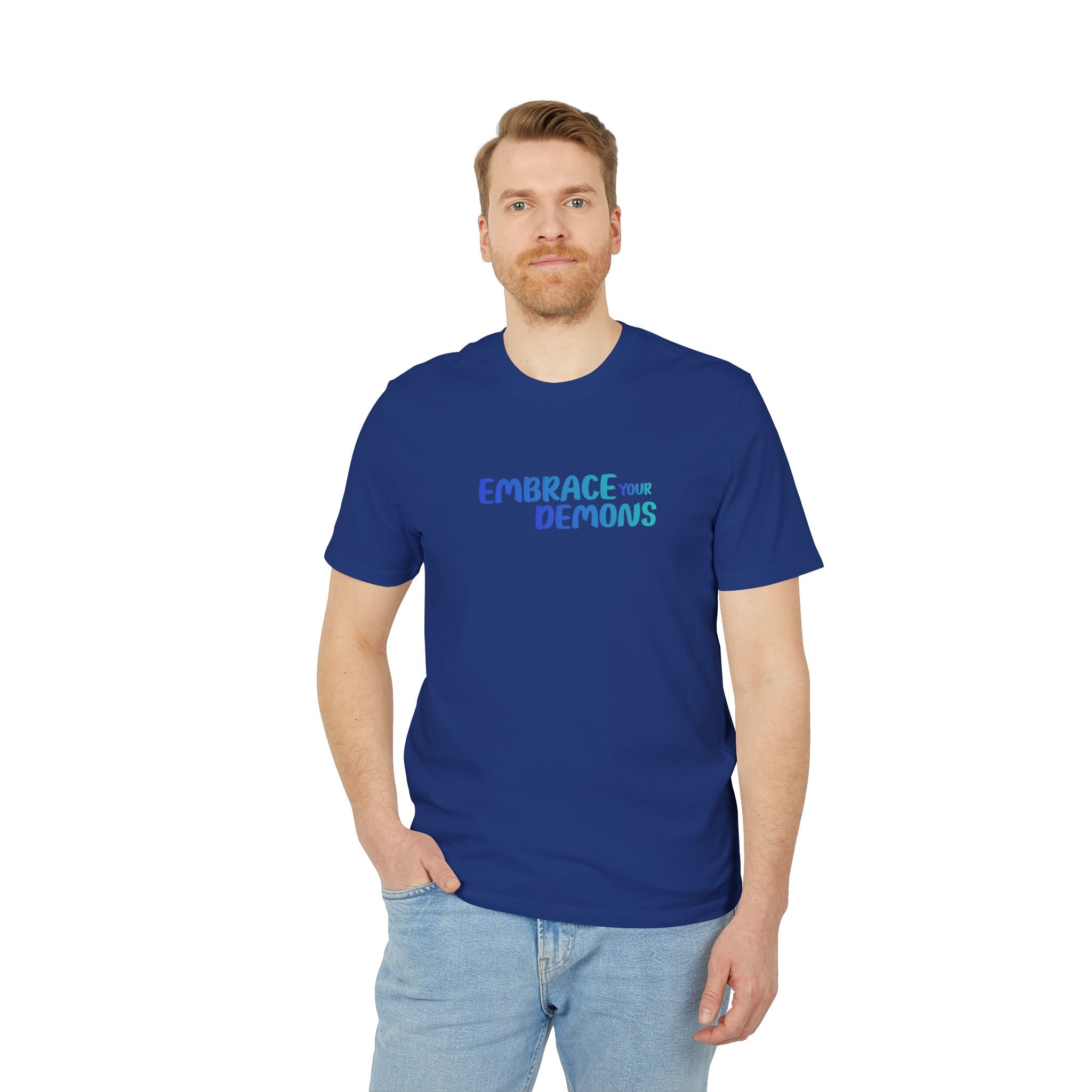 Embrace Your Demons T-Shirt — Cute Blue Fox 'Cold Heart, Warm Soul' Graphic Tee