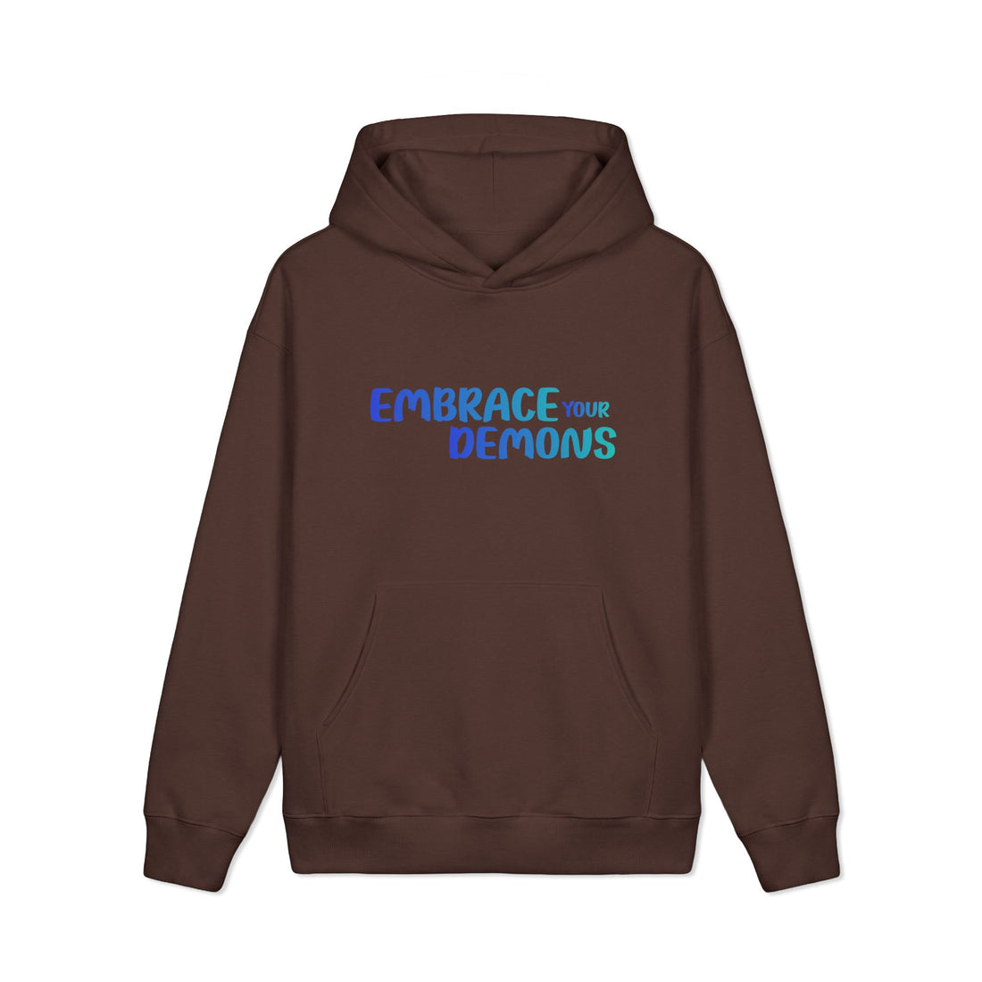 Embrace Your Demons Hoodie — “I Am Forged By My Shadow” Graphic Hoodie