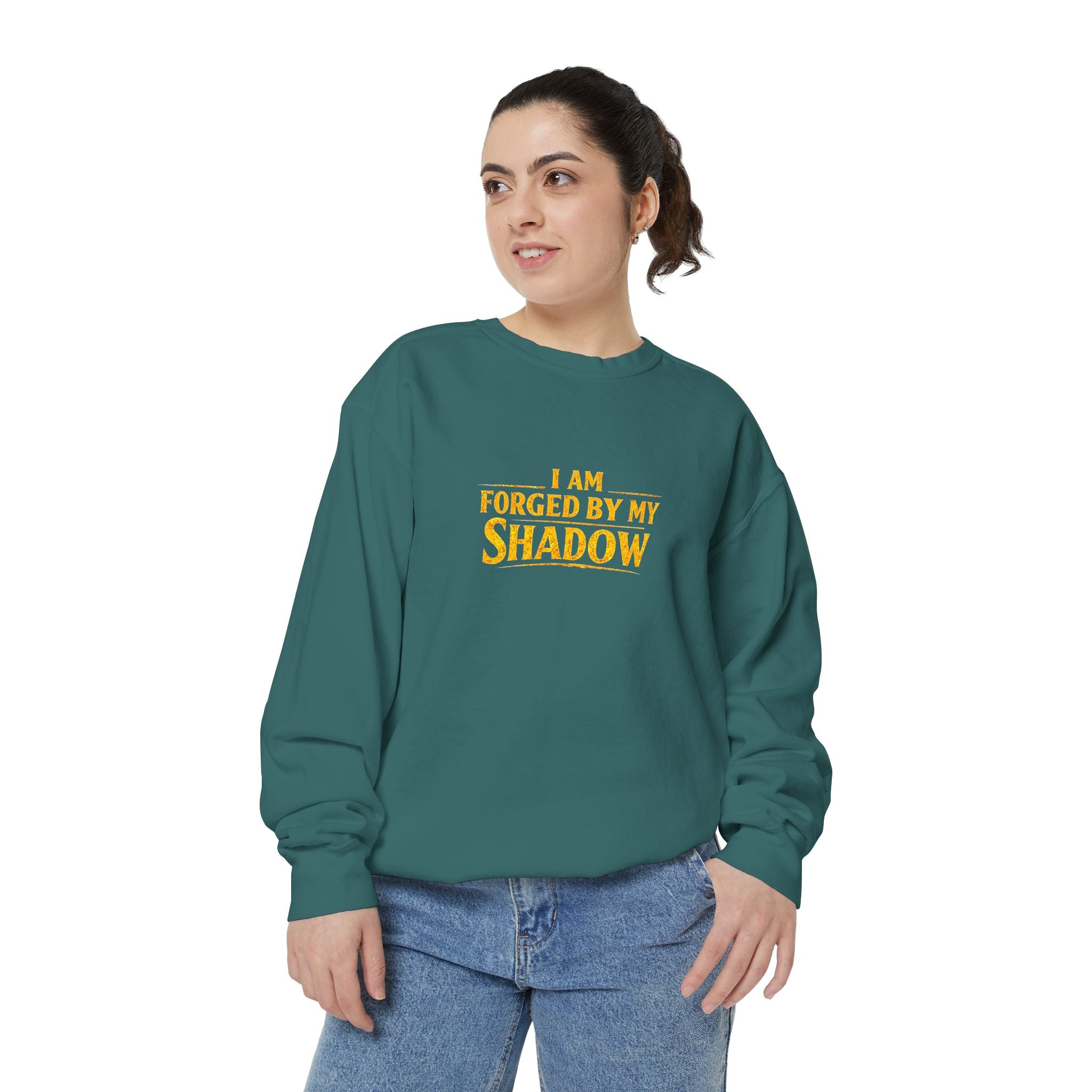 Forged by My Shadow Sweatshirt — Viking Warrior Graphic Crewneck
