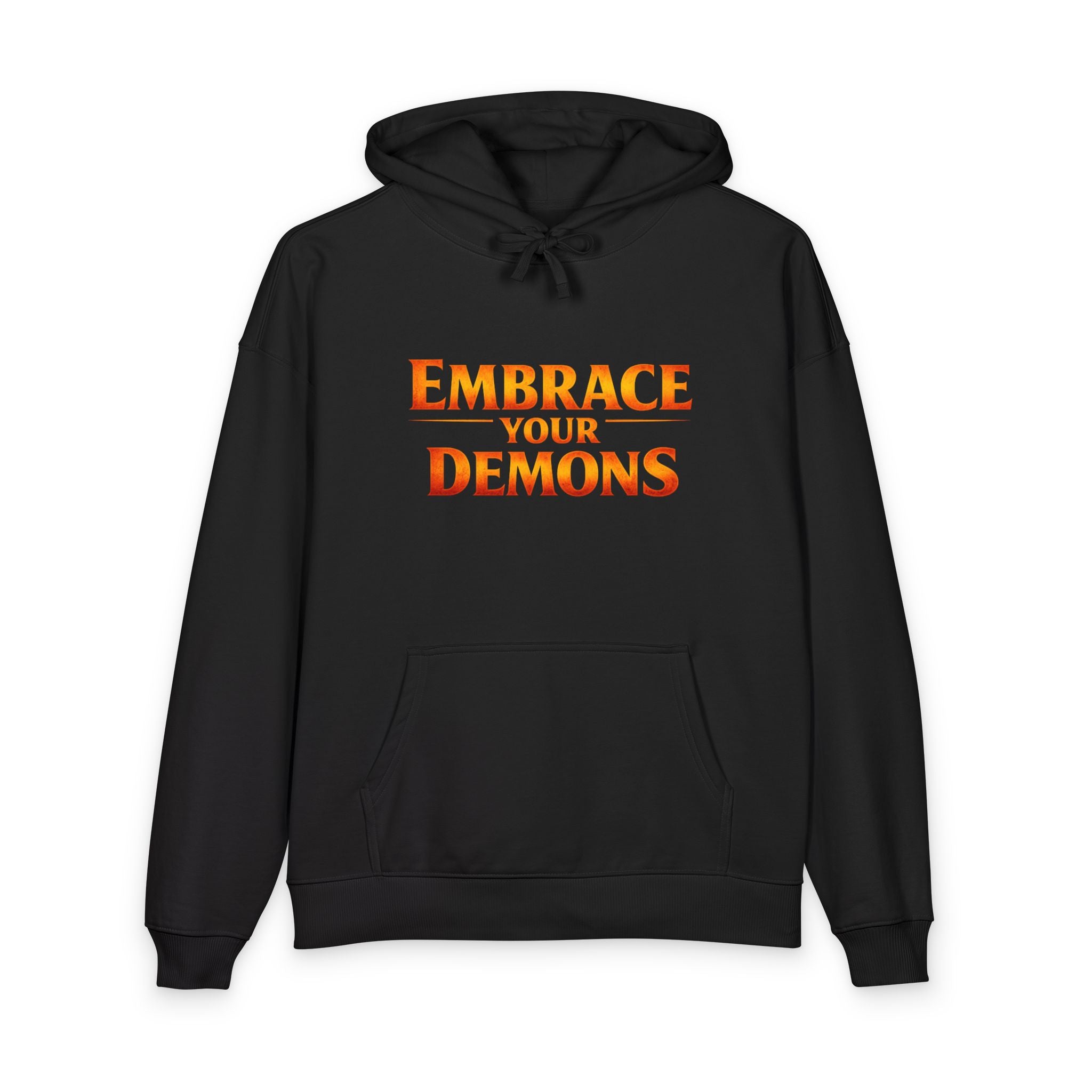 Embrace Your Demons Hoodie — Cute Fiery Demon Graphic Sweatshirt