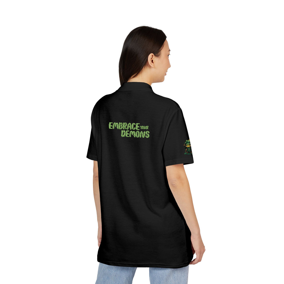 Embrace Your Demons Embroidered 'Forest of Feelings' Polo Shirt