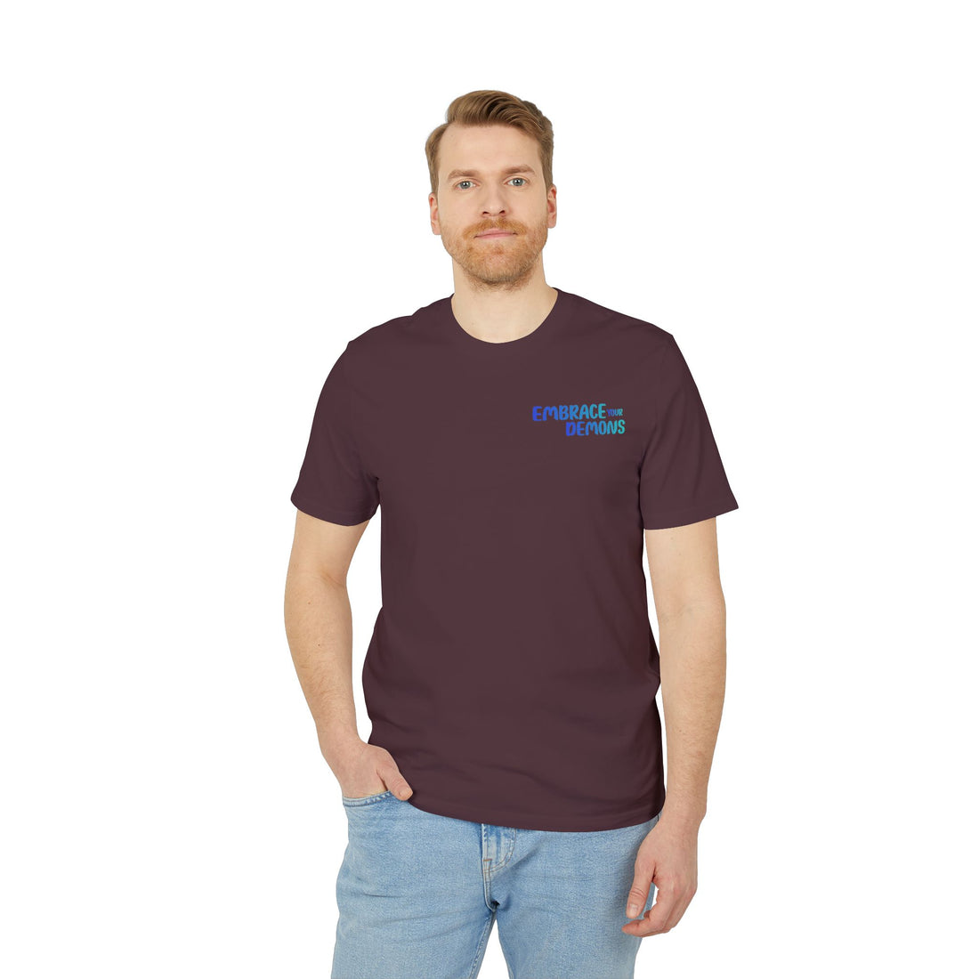 Samurai Shadow Tee — "Embrace the Demons" Graphic T-Shirt