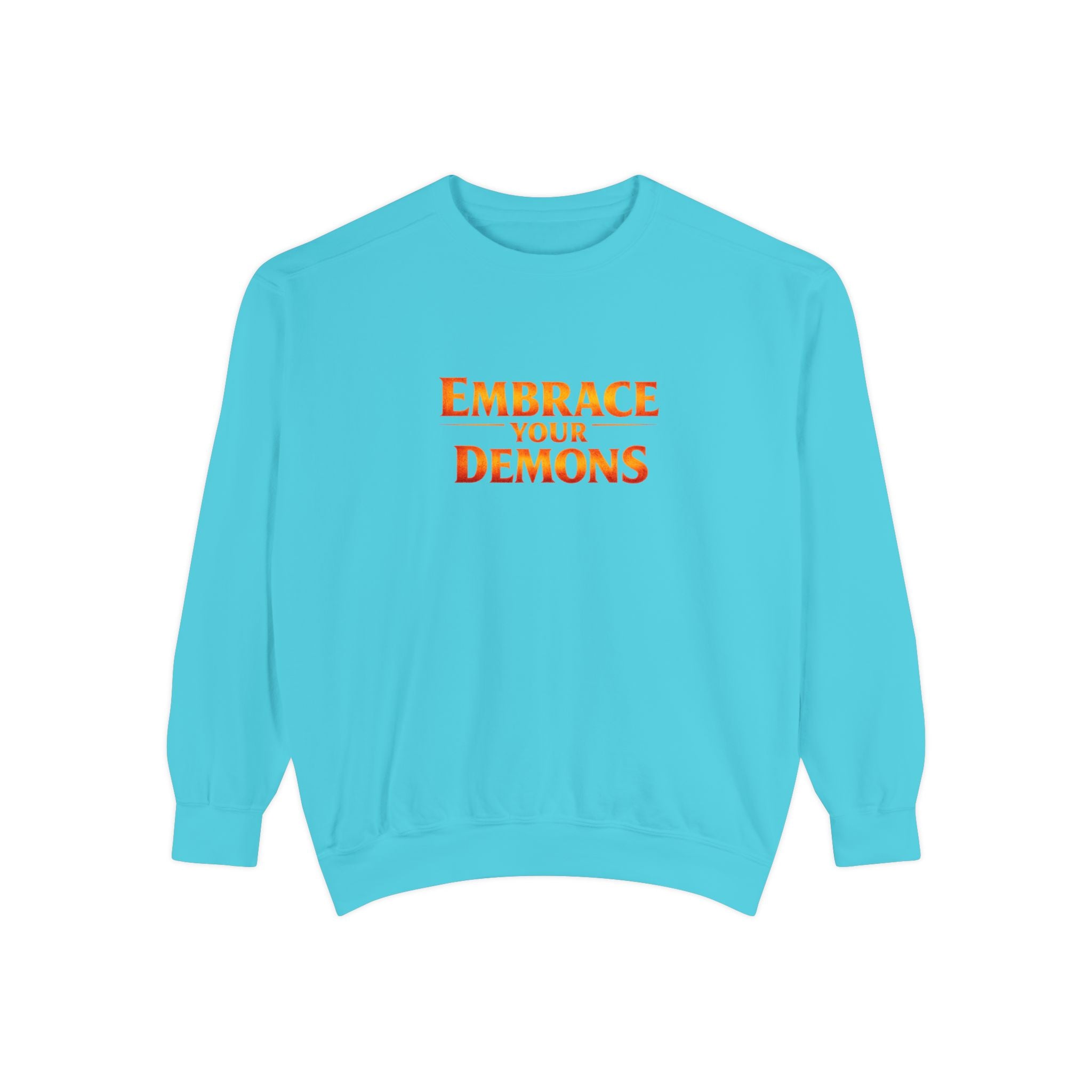 Embrace Your Demons Sweatshirt — Angel Warrior Graphic Crewneck