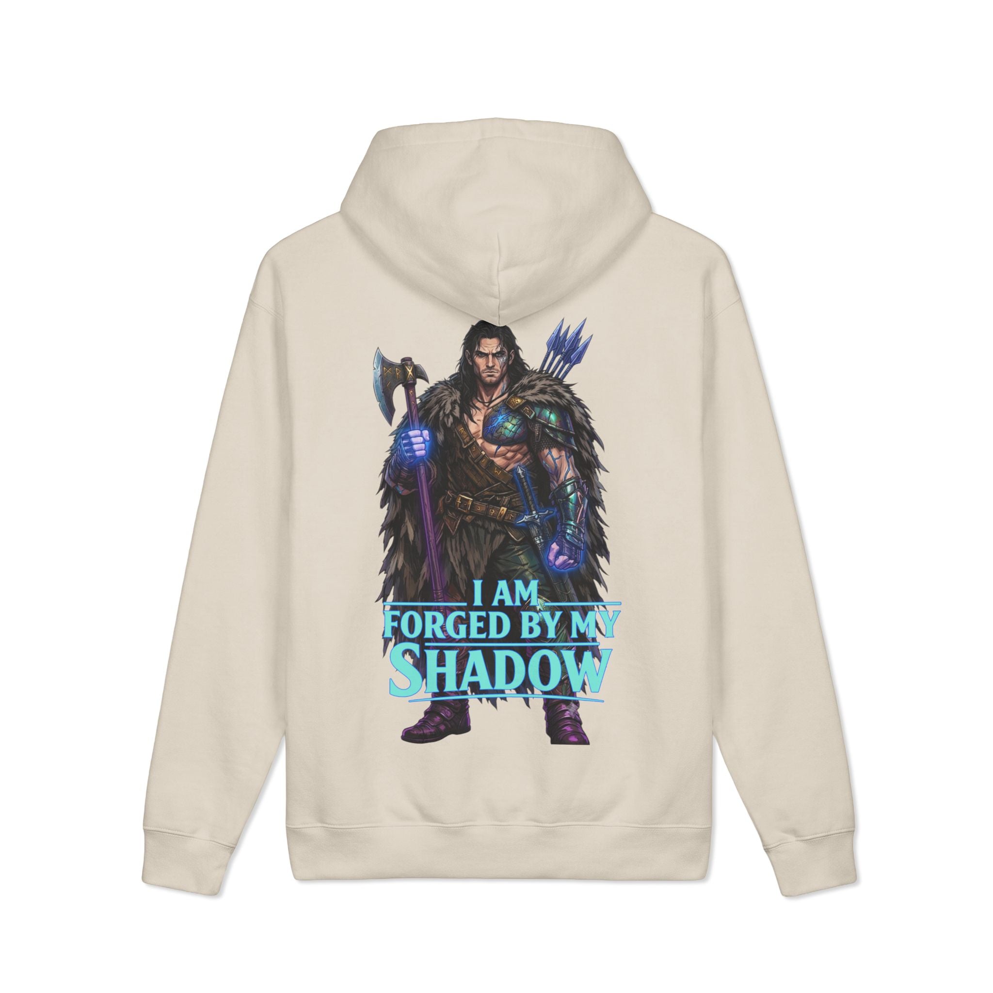 Embrace Your Demons Hoodie — “I Am Forged By My Shadow” Graphic Hoodie