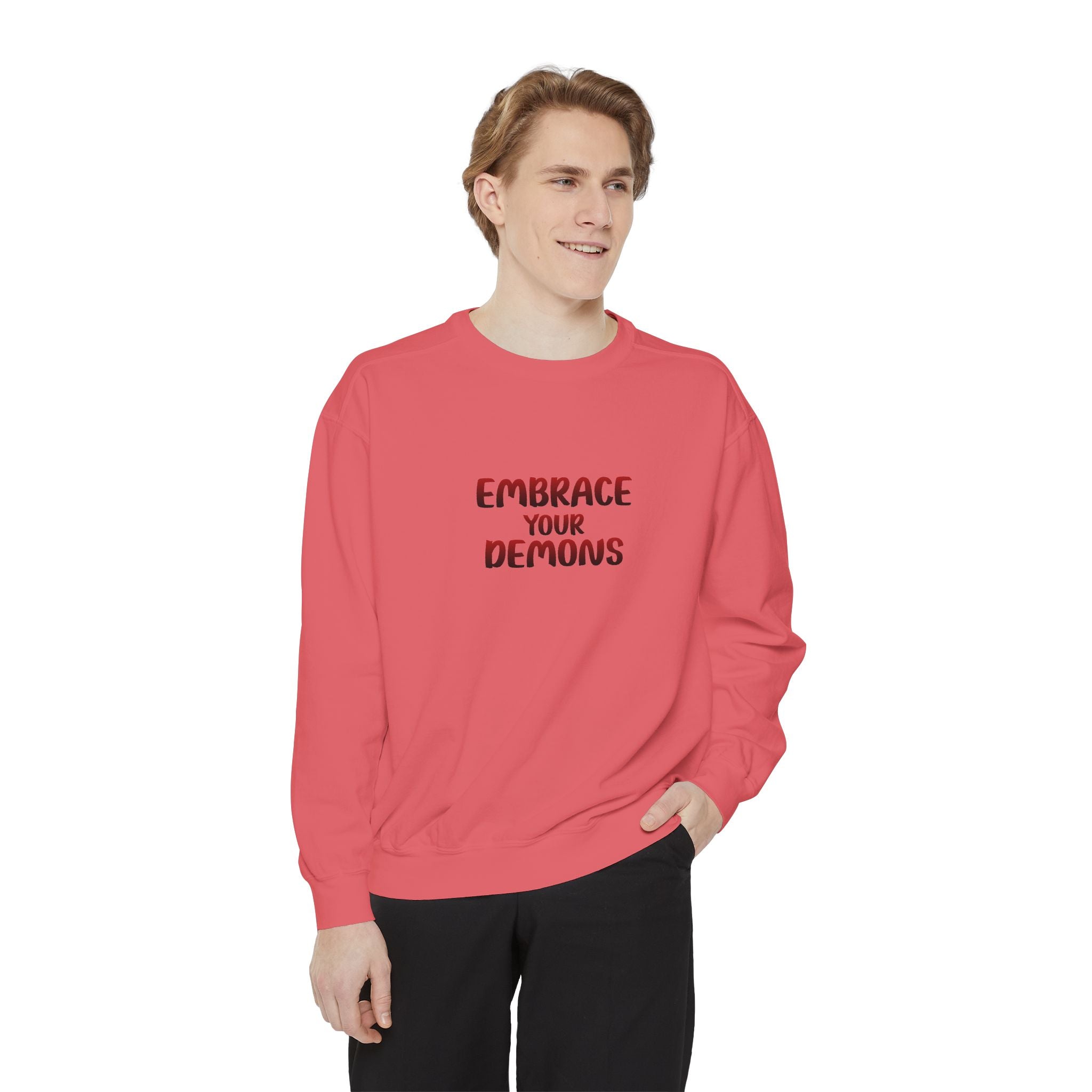 Embrace Your Demons Sweatshirt — Viking Warrior Graphic Crewneck