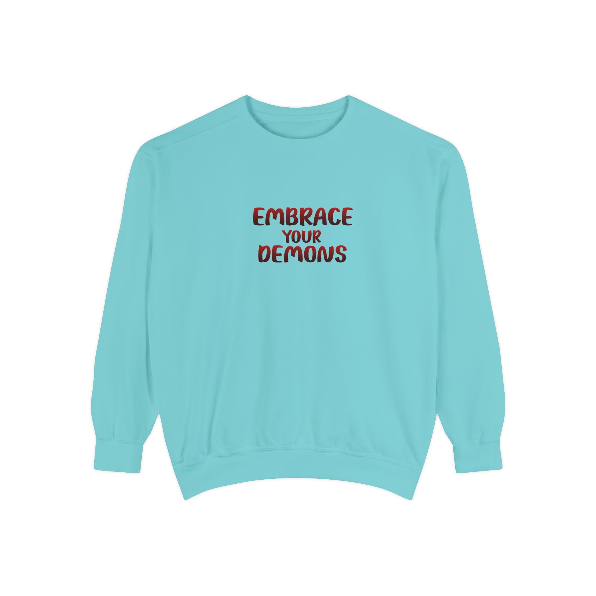 Embrace Your Demons Sweatshirt — Viking Warrior Graphic Crewneck