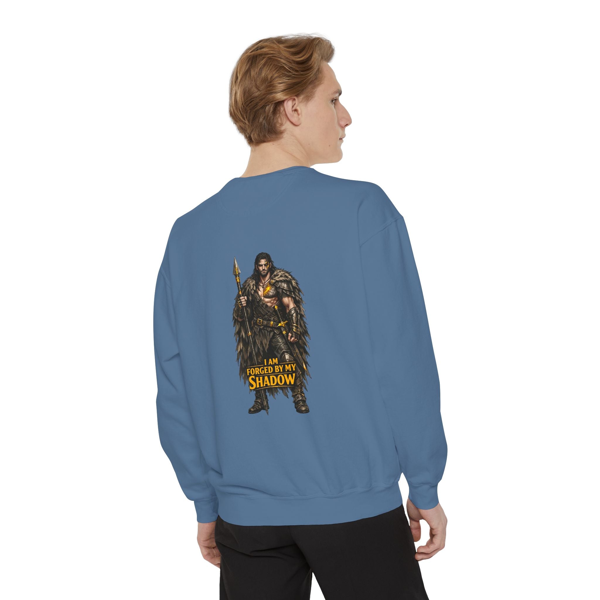 Forged by My Shadow Sweatshirt — Viking Warrior Graphic Crewneck