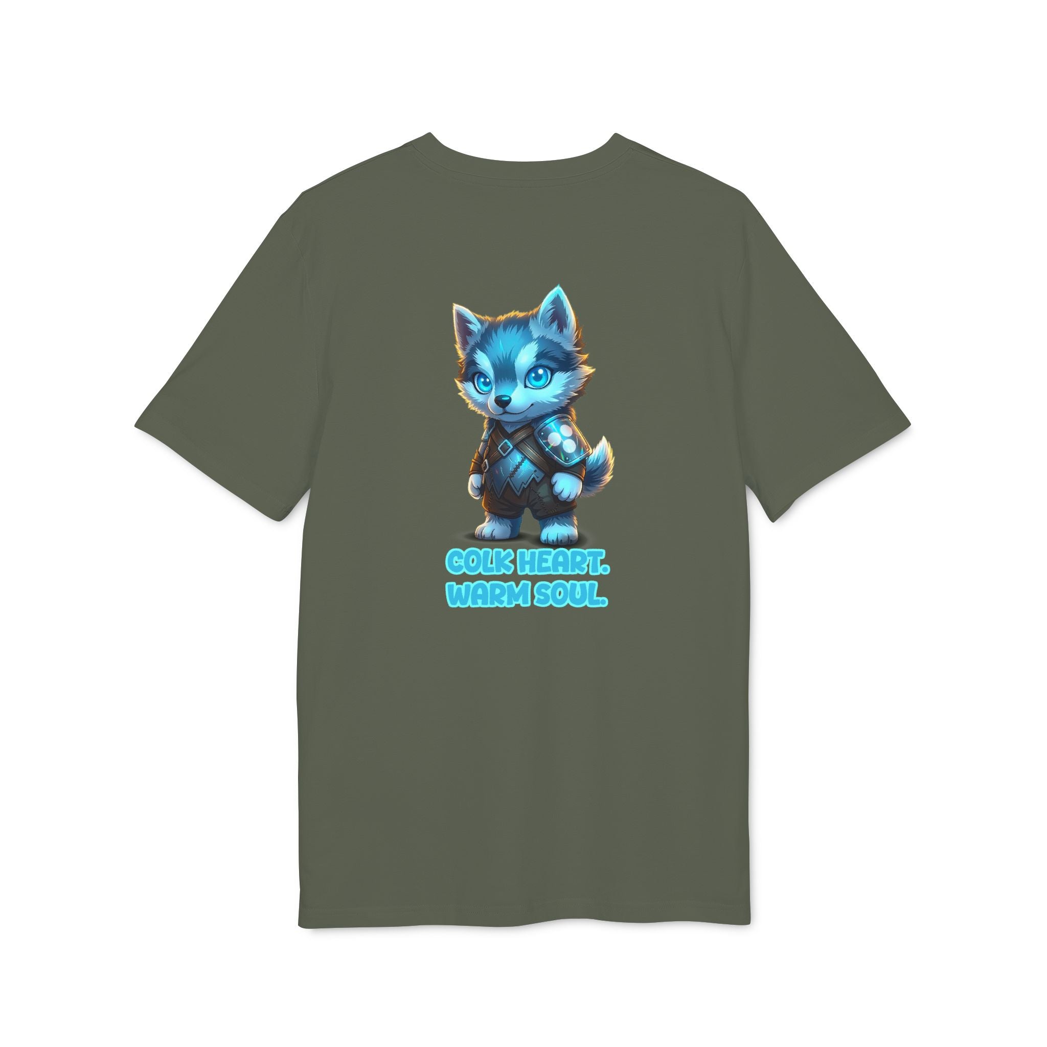 Embrace Your Demons T-Shirt — Cute Blue Fox 'Cold Heart, Warm Soul' Graphic Tee