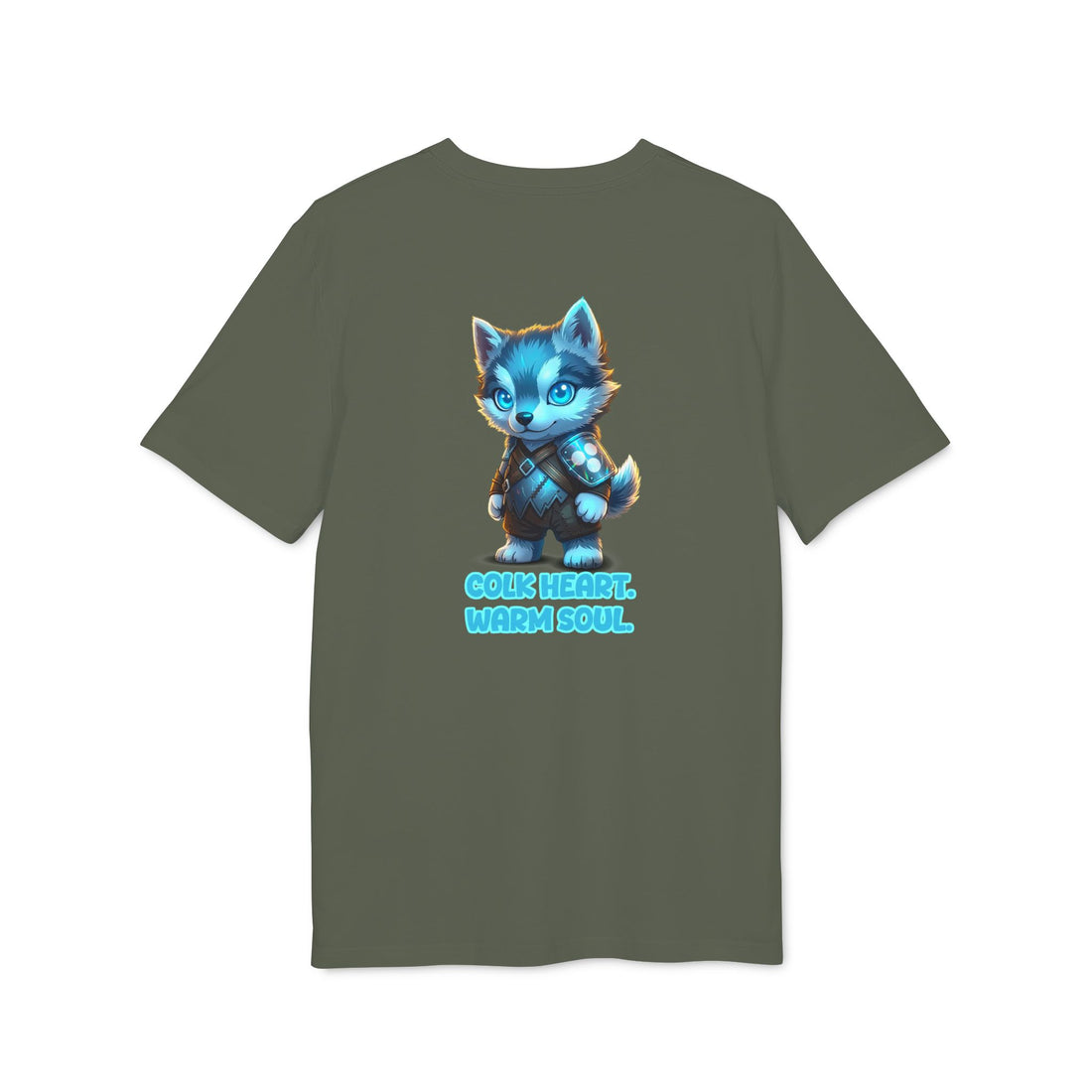 Embrace Your Demons T-Shirt — Cute Blue Fox 'Cold Heart, Warm Soul' Graphic Tee