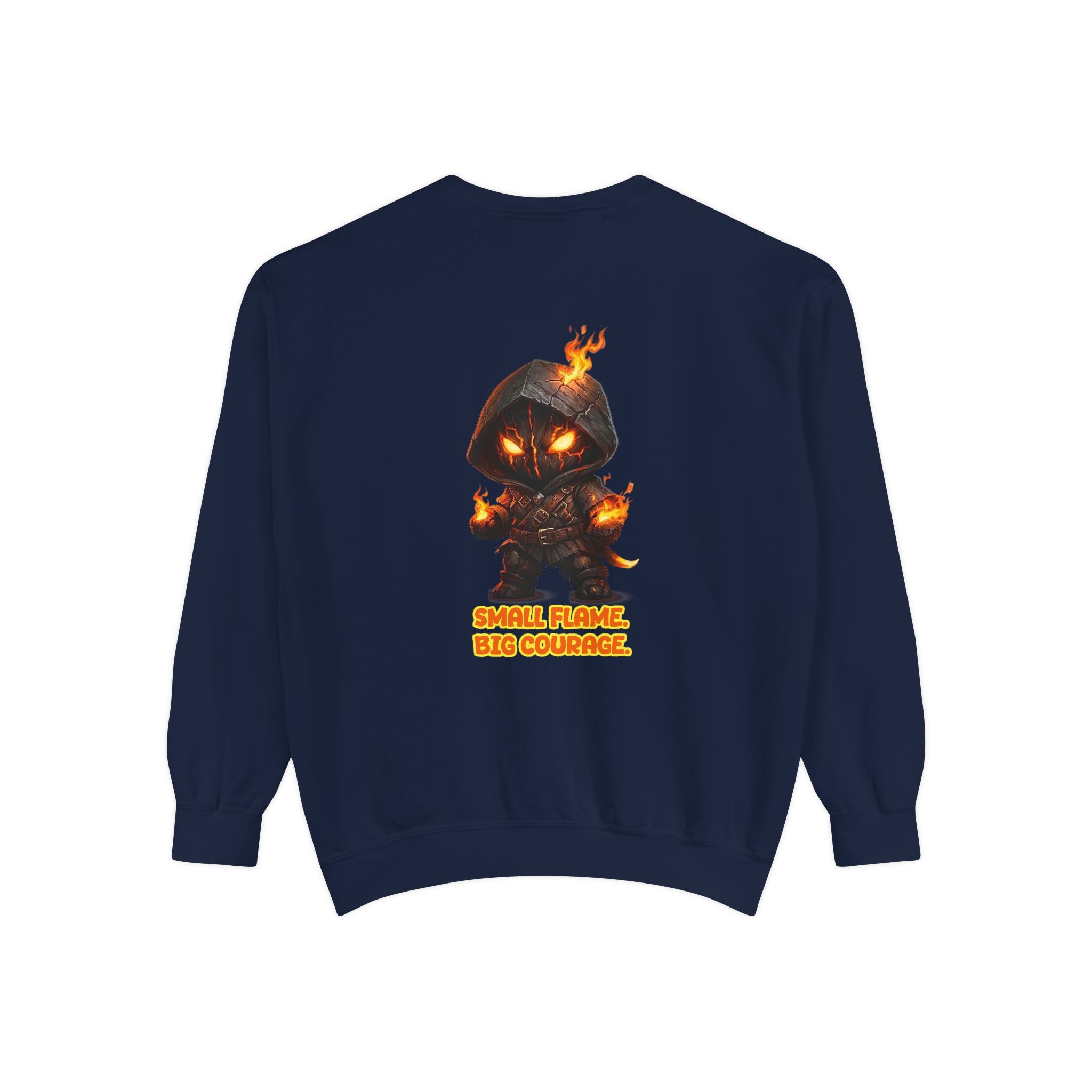 Embrace Your Demons Sweatshirt — Small Flame, Big Courage Graphic Crewneck