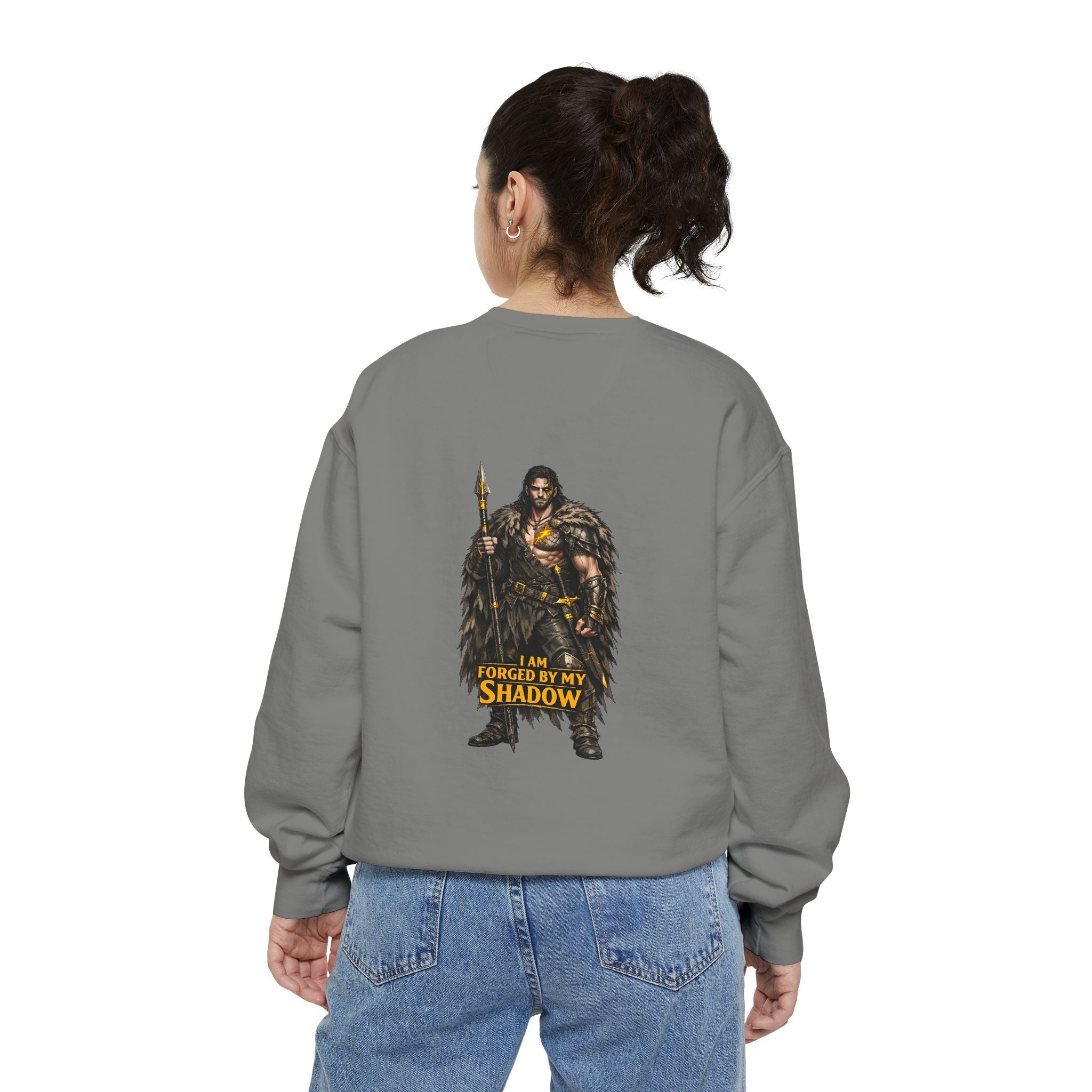 Forged by My Shadow Sweatshirt — Viking Warrior Graphic Crewneck
