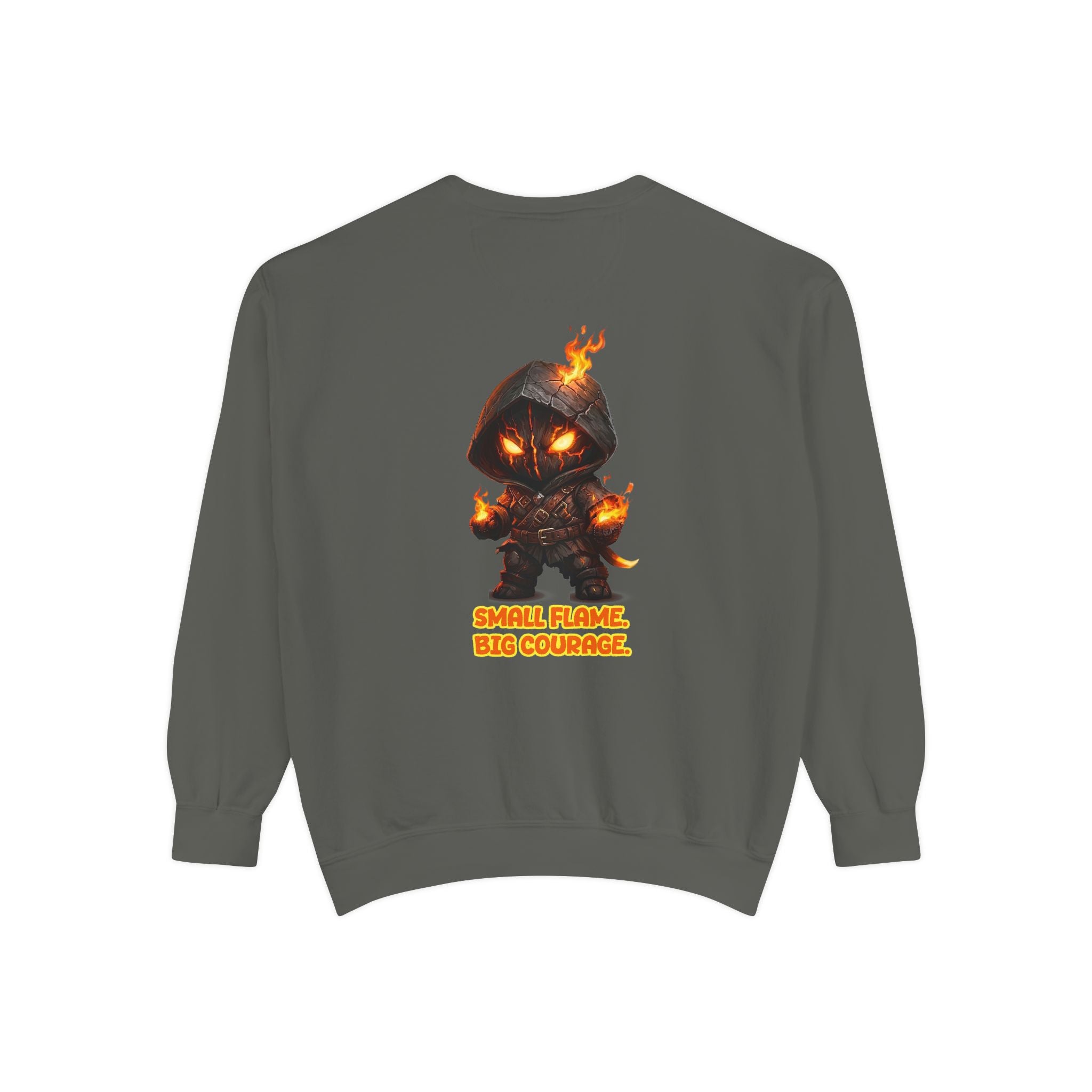 Embrace Your Demons Sweatshirt — Small Flame, Big Courage Graphic Crewneck