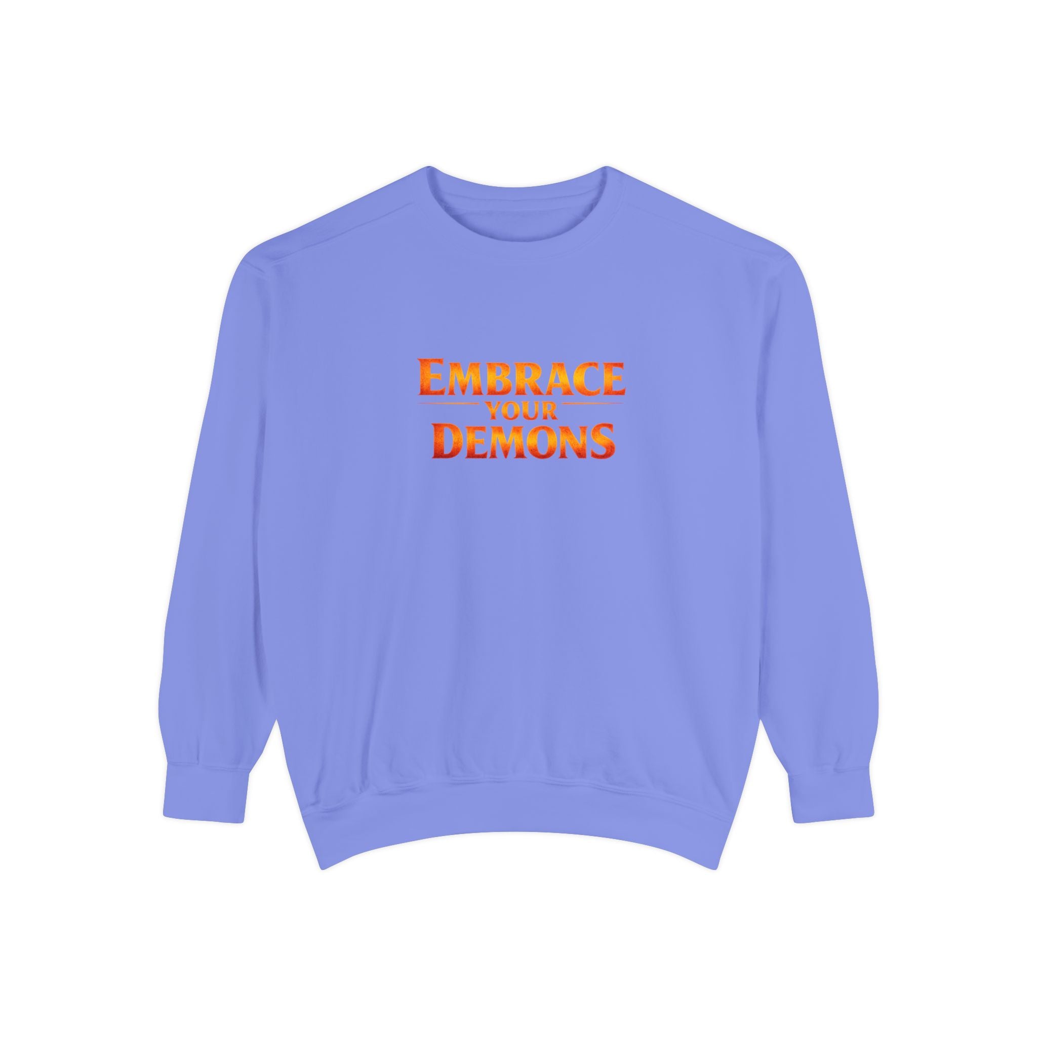 Embrace Your Demons Sweatshirt — Angel Warrior Graphic Crewneck