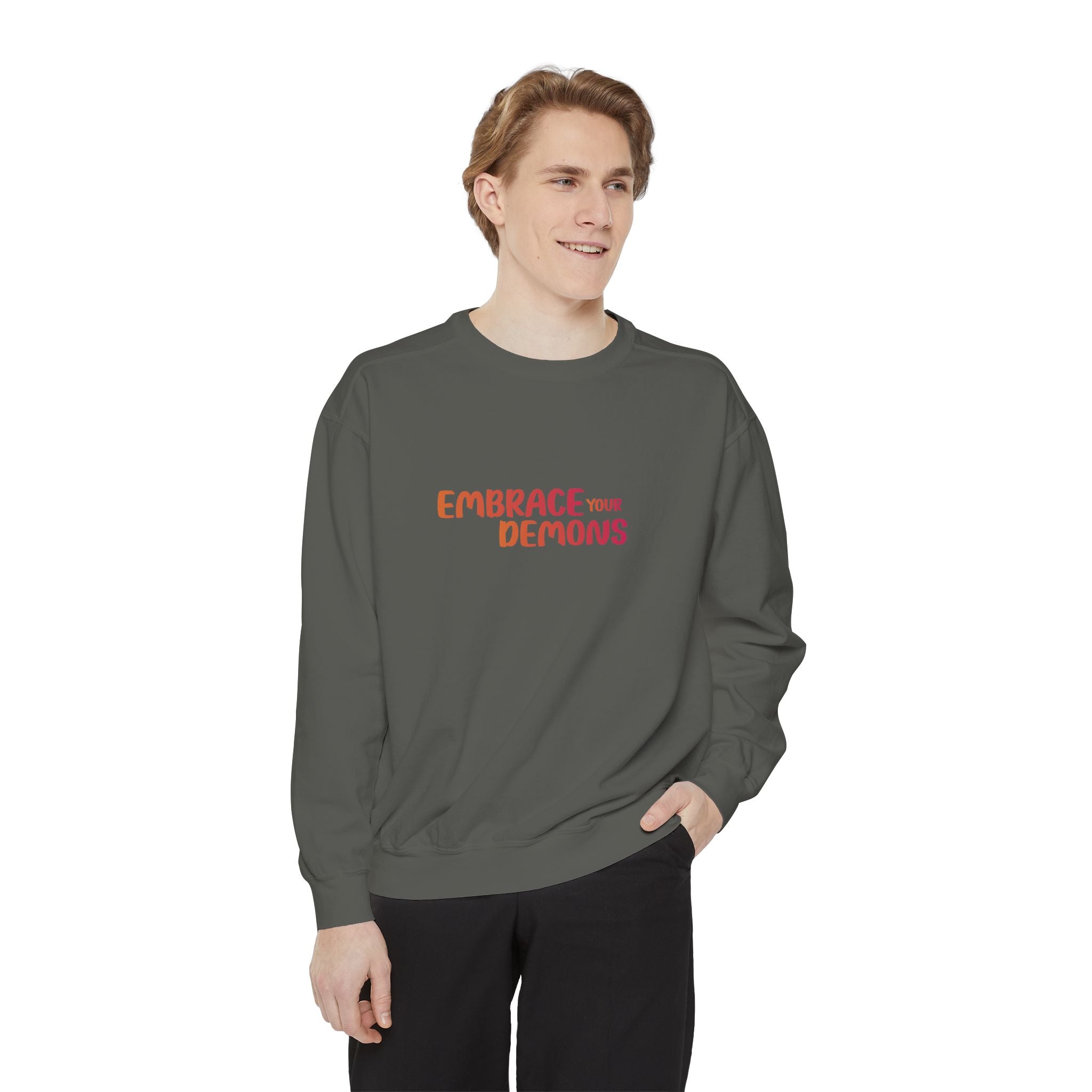 Embrace Your Demons Sweatshirt — Spiritual Fox Art Crewneck