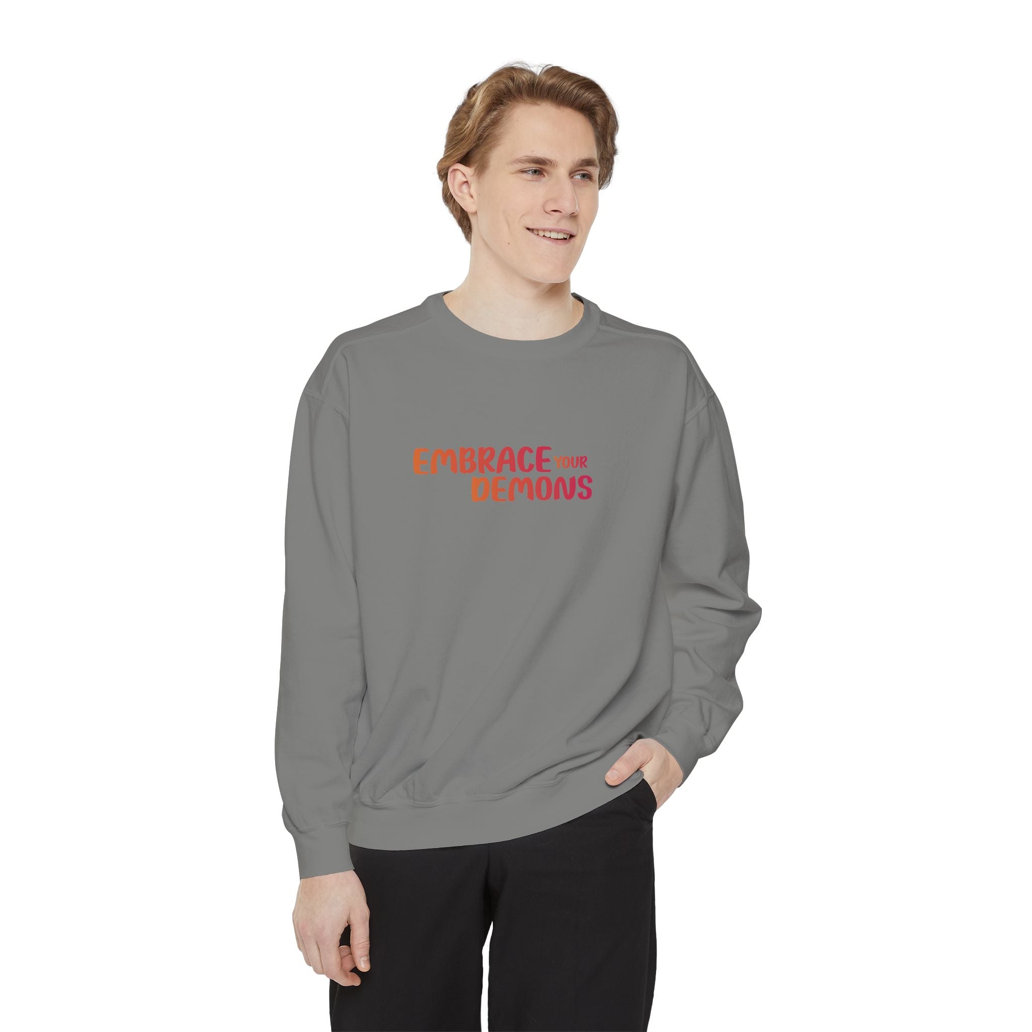 Embrace Your Demons Sweatshirt — Samurai Warrior Graphic Crewneck
