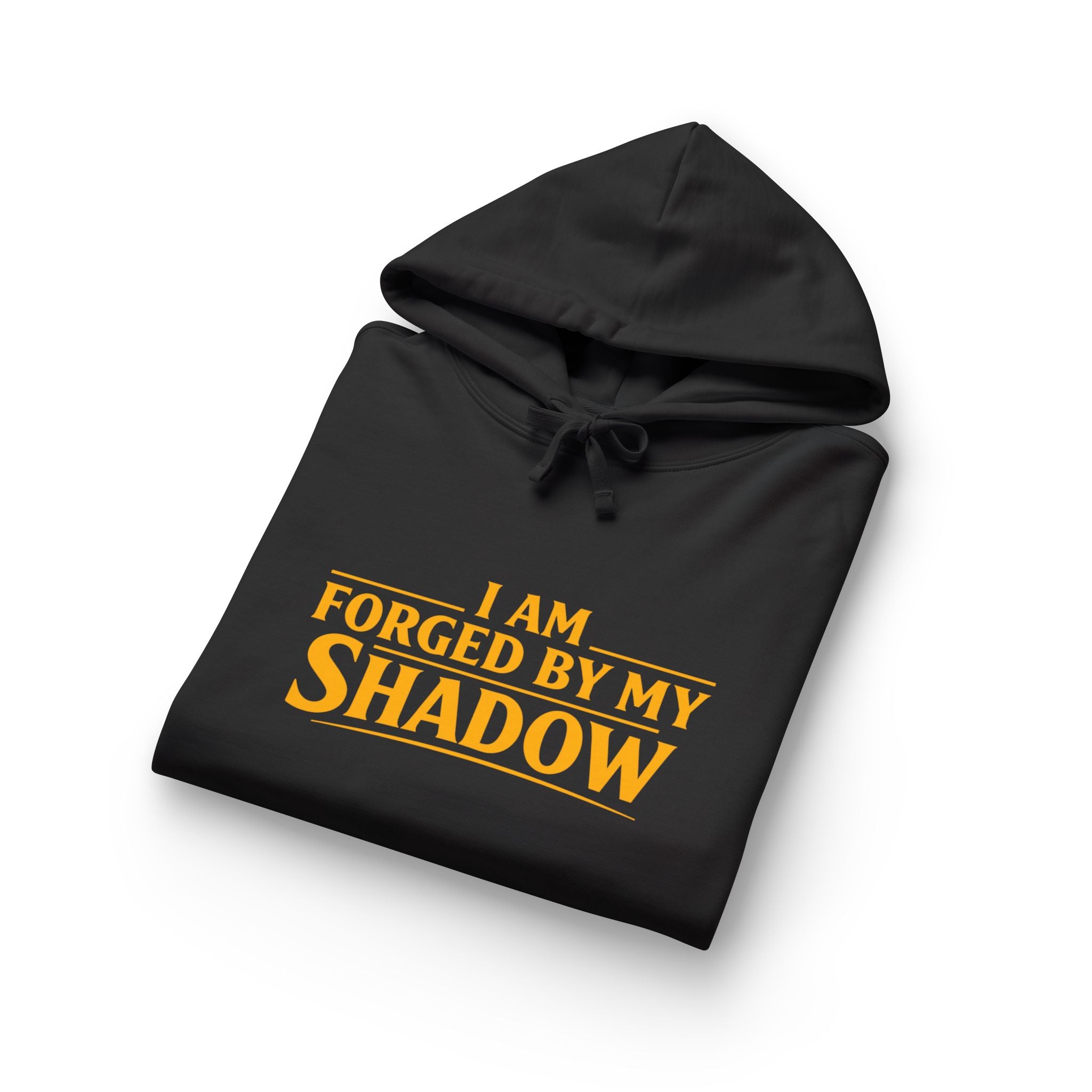 Angel Knight Hoodie — “I Am Forged by My Shadow” Graphic Pullover