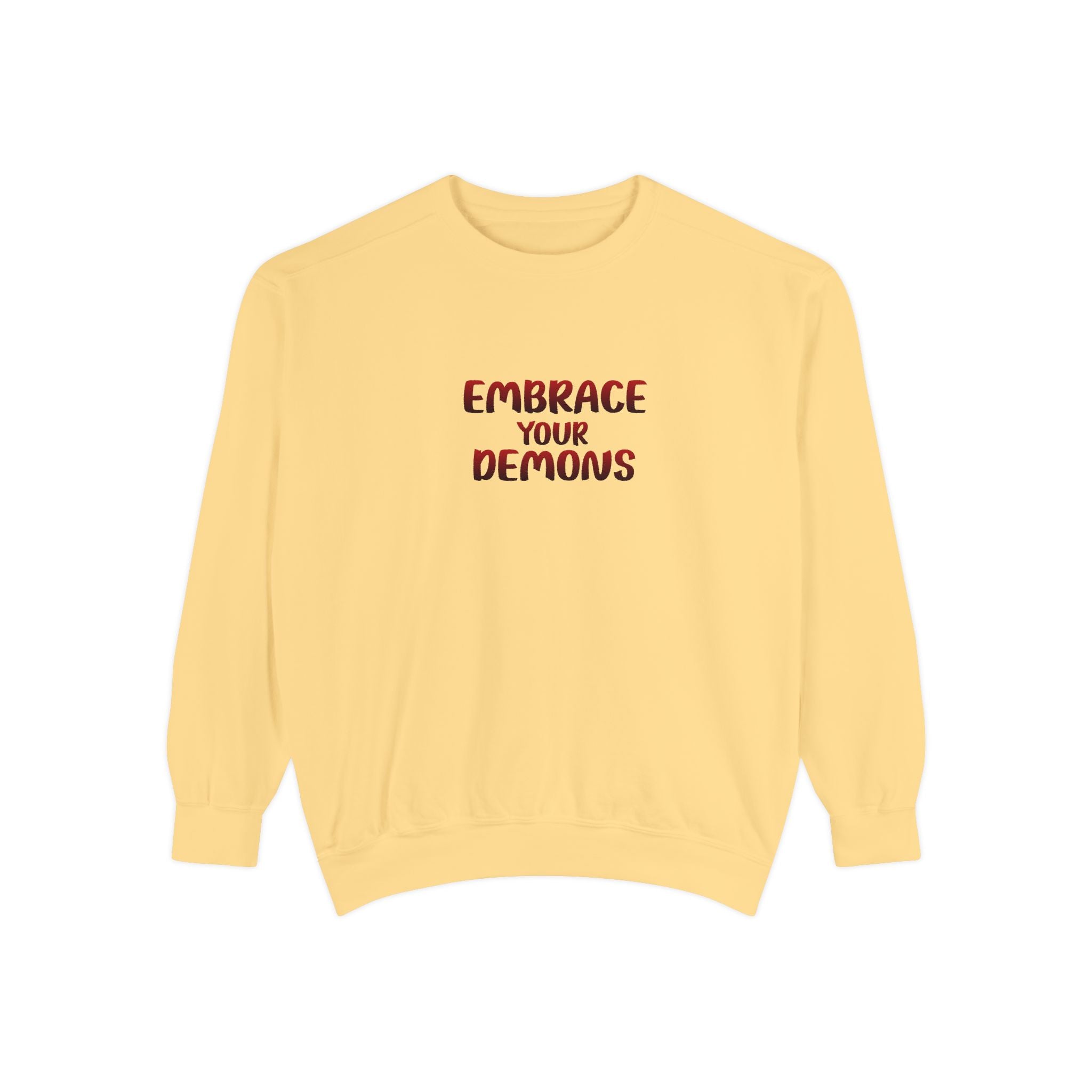 Embrace Your Demons Sweatshirt — Viking Warrior Graphic Crewneck