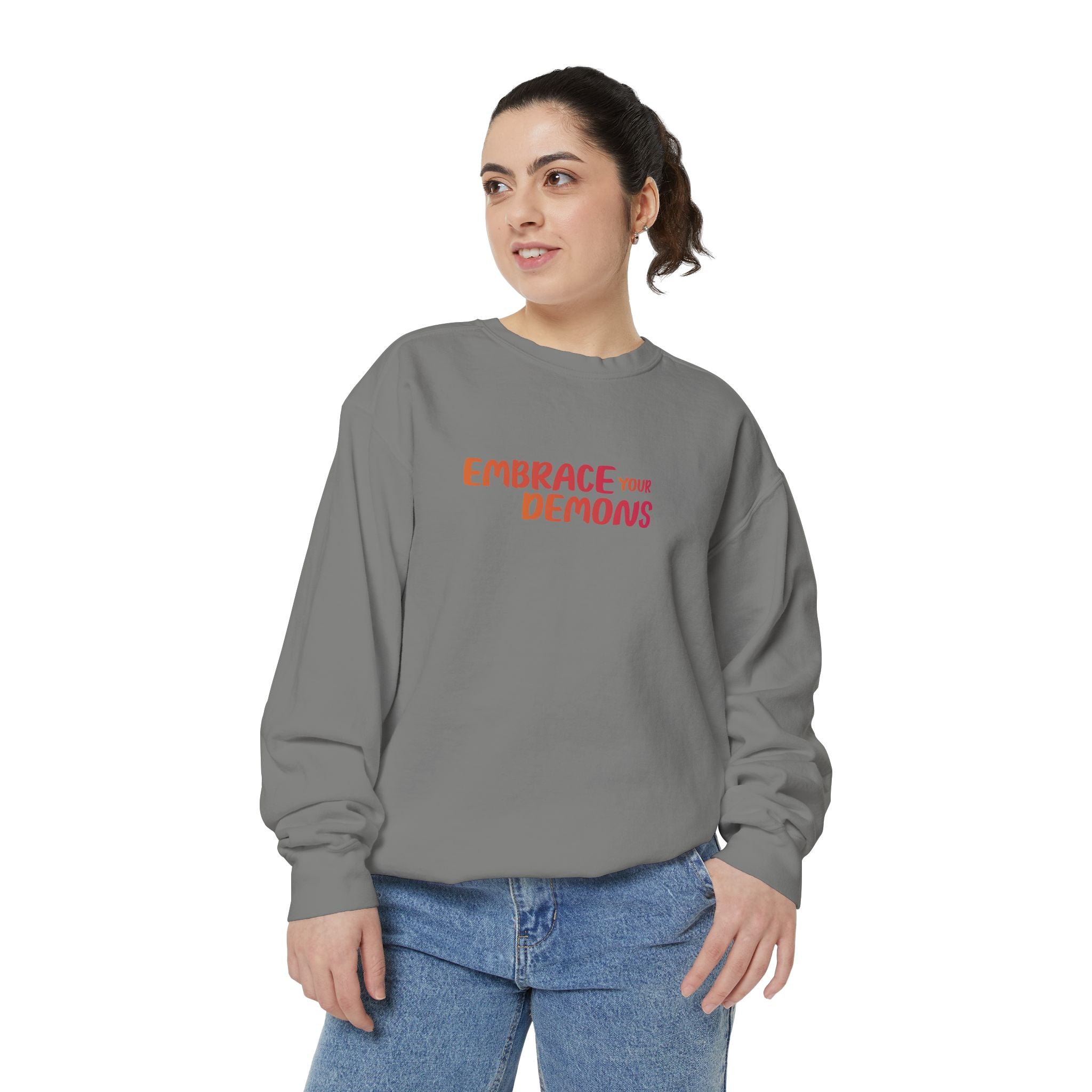 Embrace Your Demons Sweatshirt — Samurai Warrior Graphic Crewneck