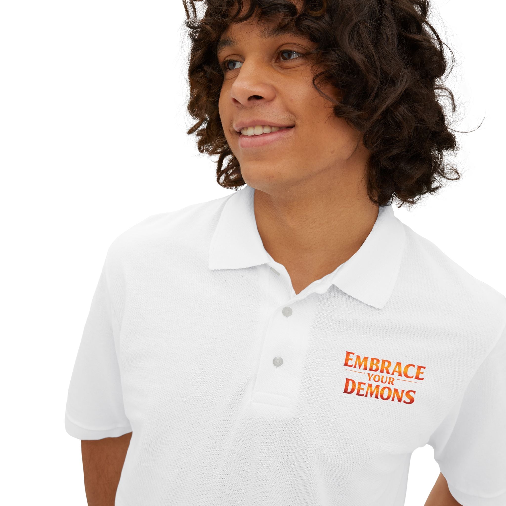 Viking Warrior Polo – "I Am Forged by My Shadow" Men's Piqué Polo