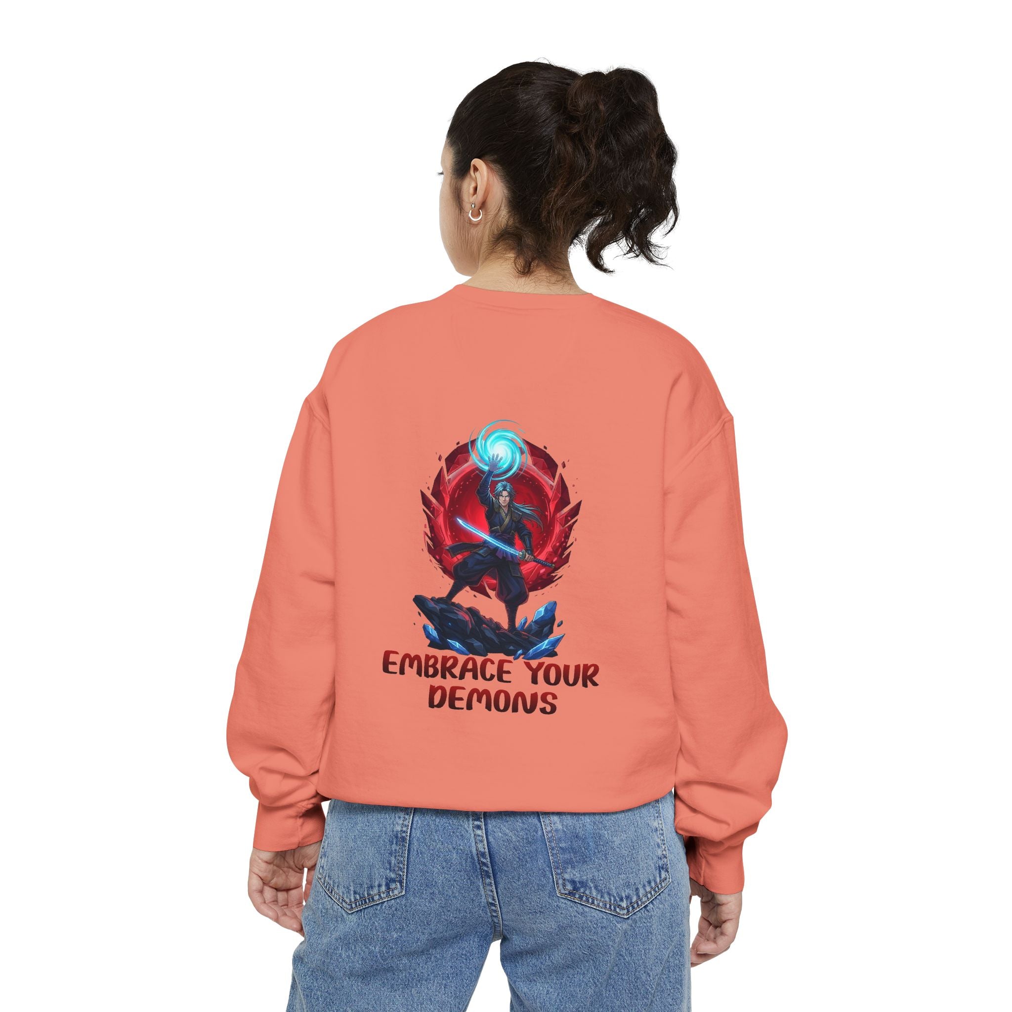 Embrace Your Demons Sweatshirt — Spiritual Fox Art Crewneck