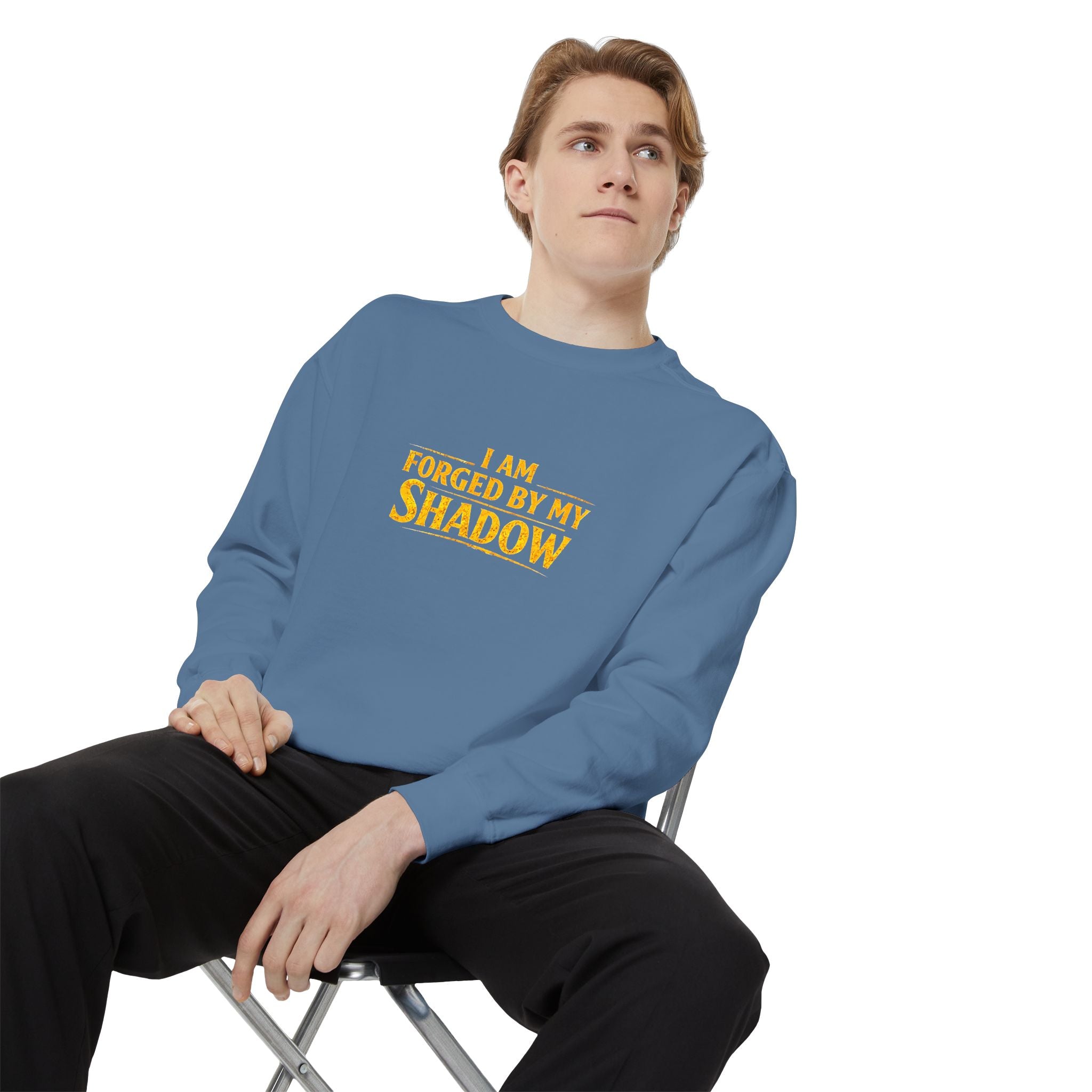 Forged by My Shadow Sweatshirt — Viking Warrior Graphic Crewneck