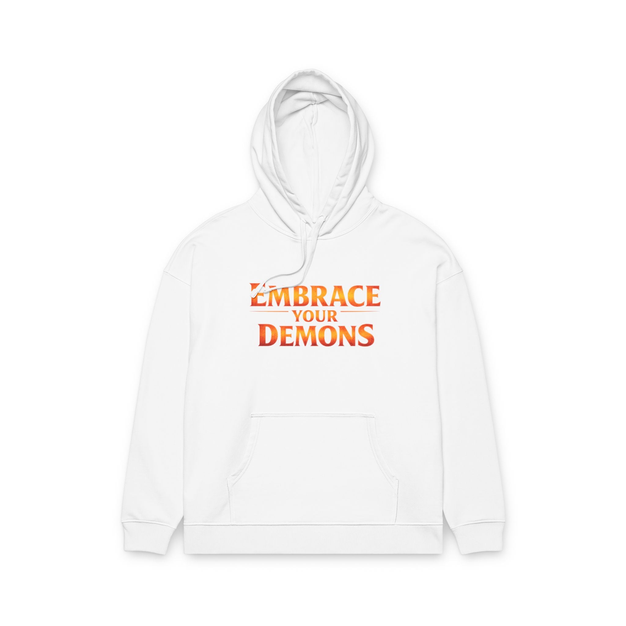 Embrace Your Demons Hoodie — Cute Fiery Demon Graphic Sweatshirt