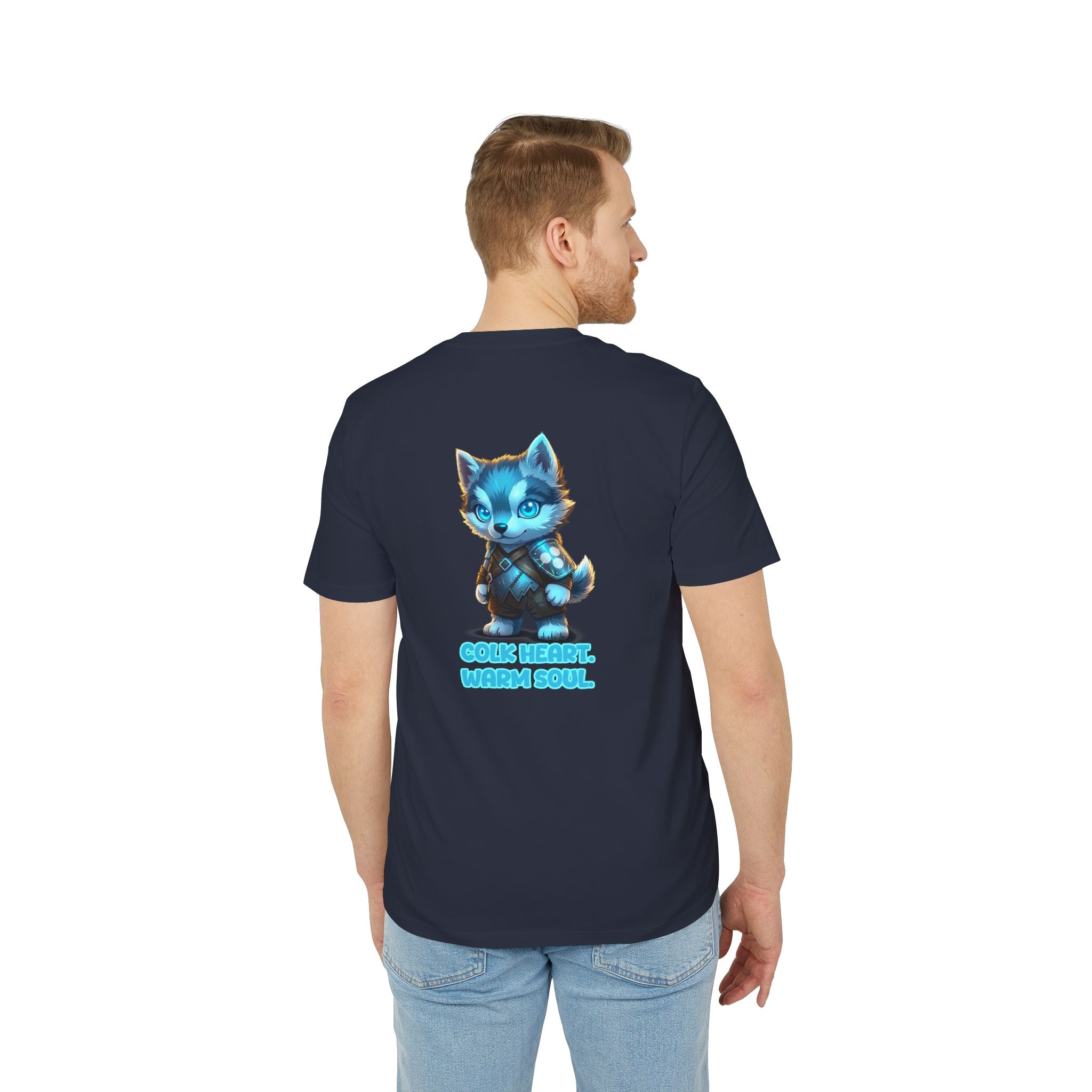 Embrace Your Demons T-Shirt — Cute Blue Fox 'Cold Heart, Warm Soul' Graphic Tee