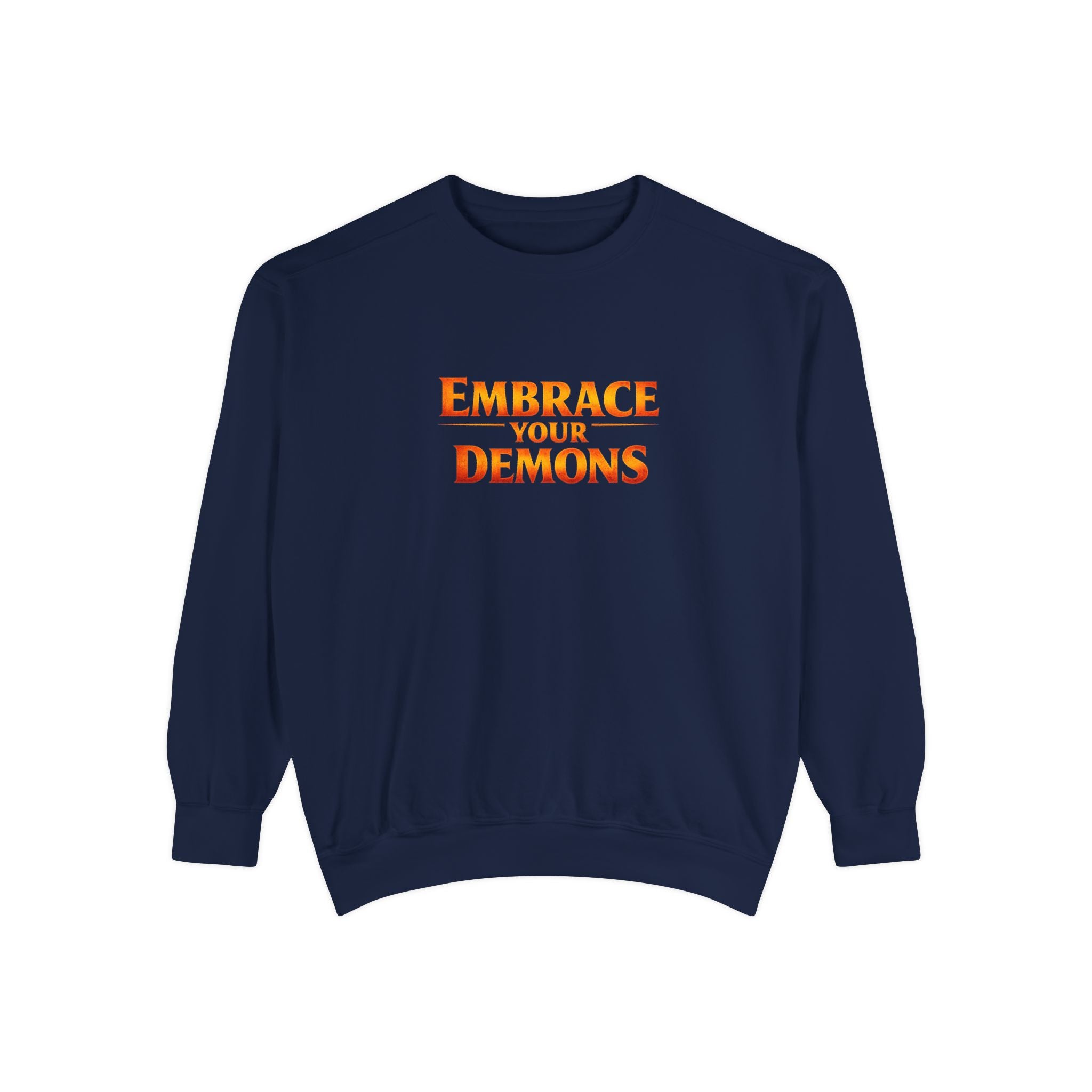 Embrace Your Demons Sweatshirt — Angel Warrior Graphic Crewneck