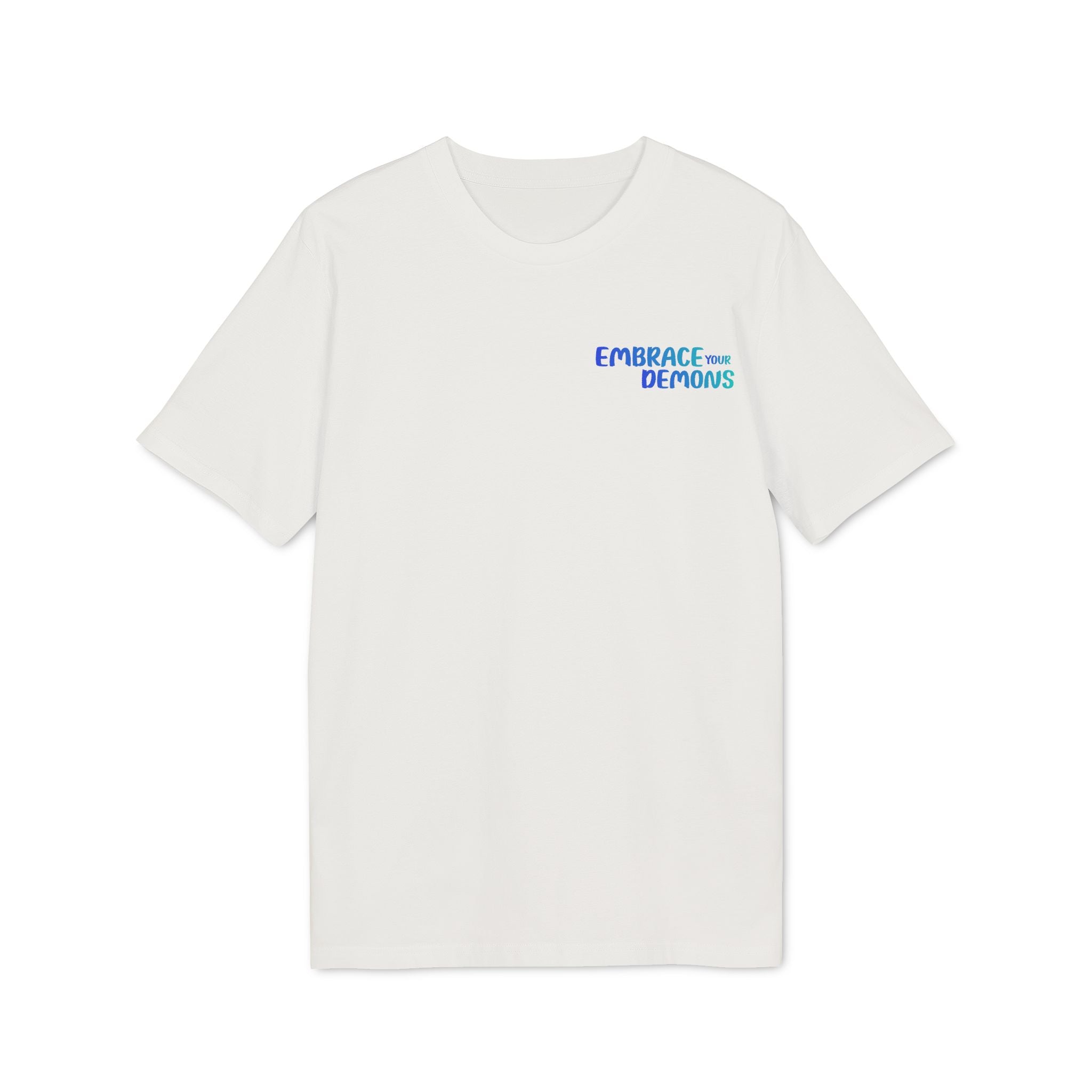 T-Shirt — Embrace the Demons Graphic Tee (Blue Rope Swing Illustration)