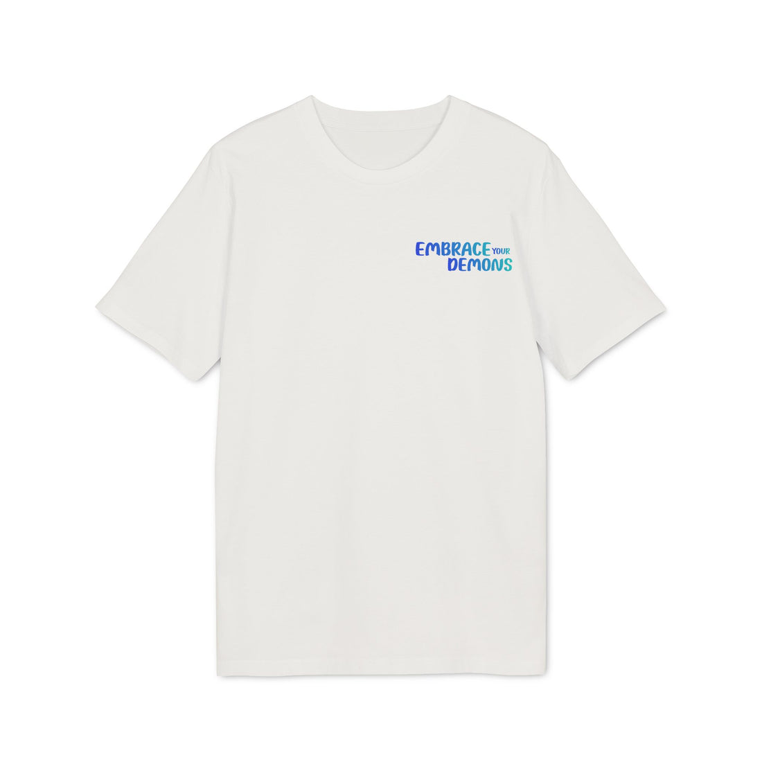 T-Shirt — Embrace the Demons Graphic Tee (Blue Rope Swing Illustration)