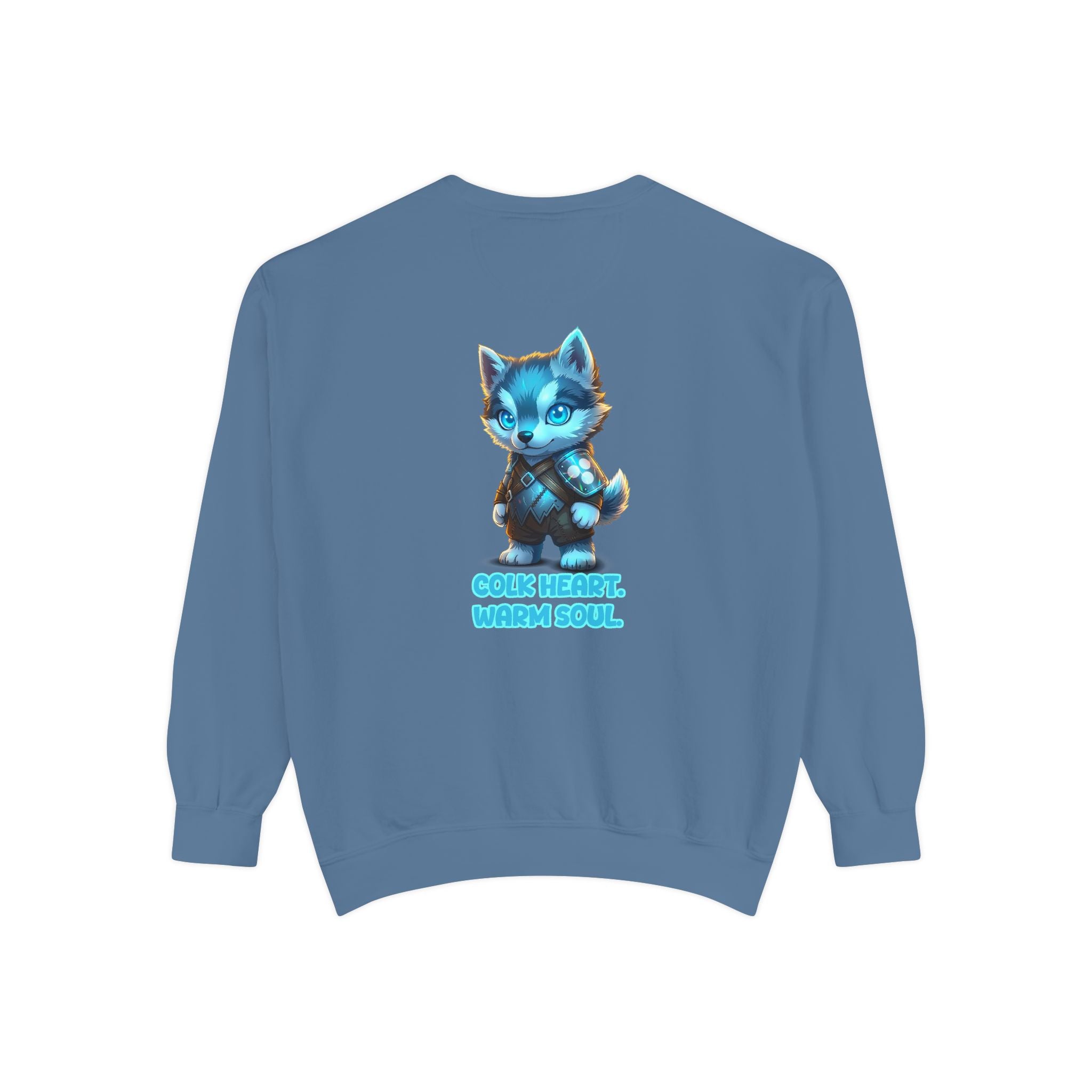 Embrace Your Demons Sweatshirt — "Cold Heart, Warm Soul" Cat Graphic Sweatshirt